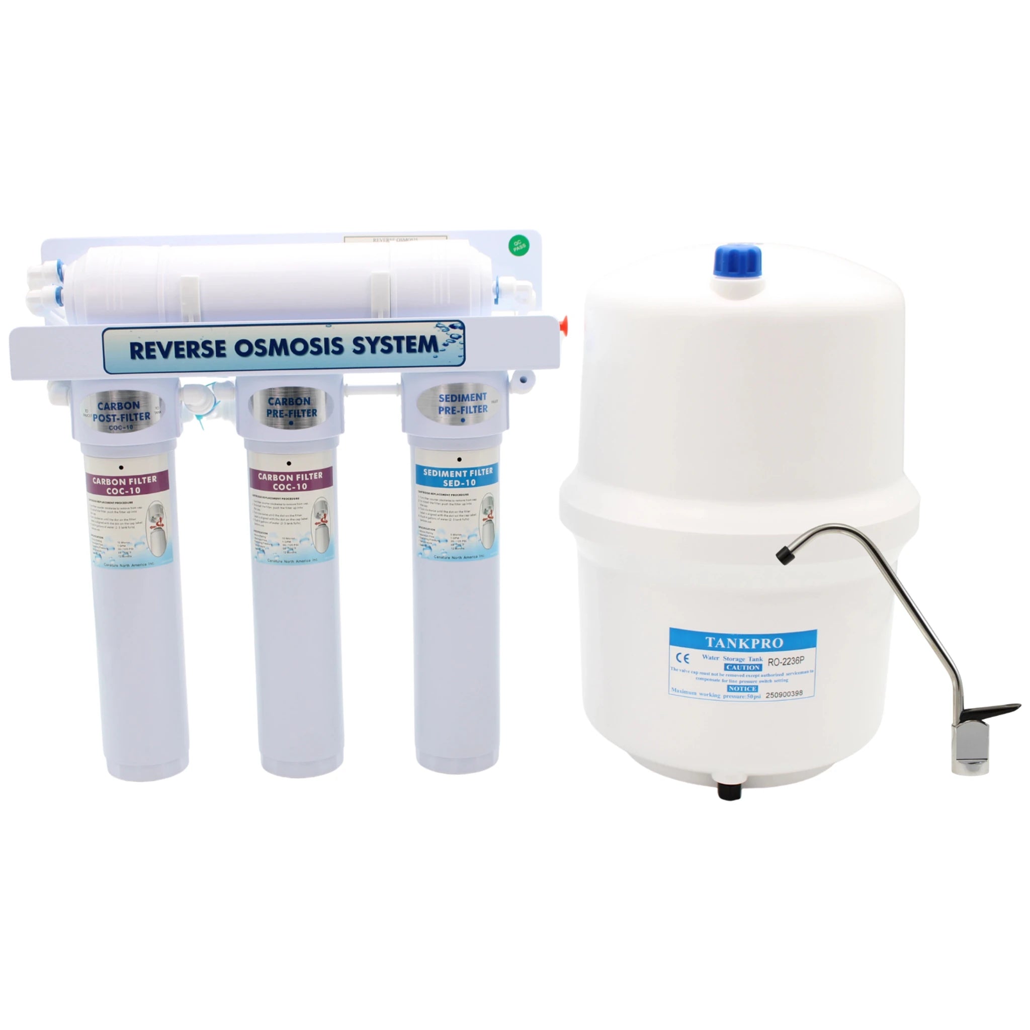 Aqua Flo 475QC - 4 4 - Stage 75 GPD Quick Change RO System 20010023 - ESP Water