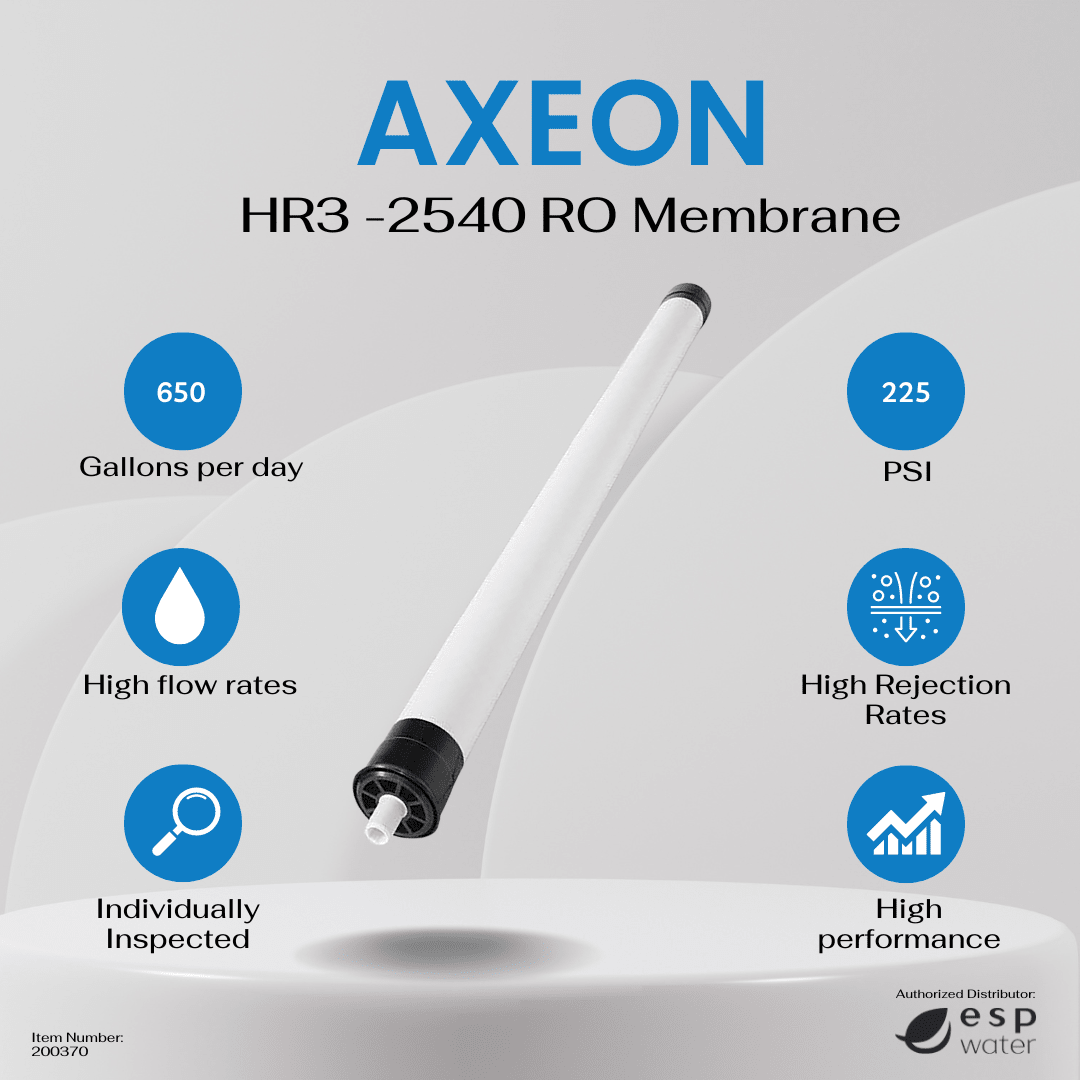 AXEON HF3 - 2540 RO Membrane 650 GPD 2.5 x 40 - Inch, 200370 200370 - ESP Water