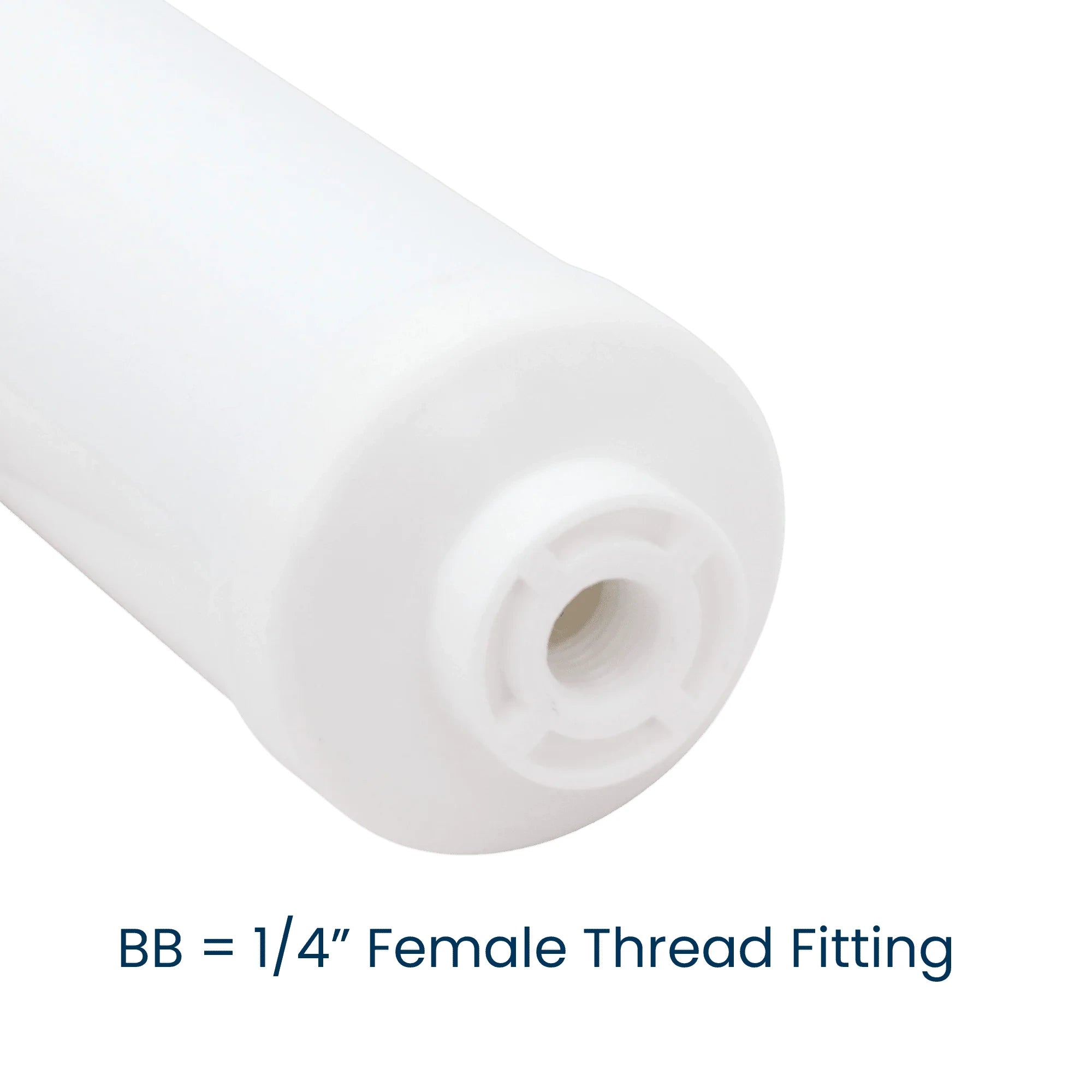 Omnipure K2340-BB inline carbon filter with 1/4-inch female thread fittings