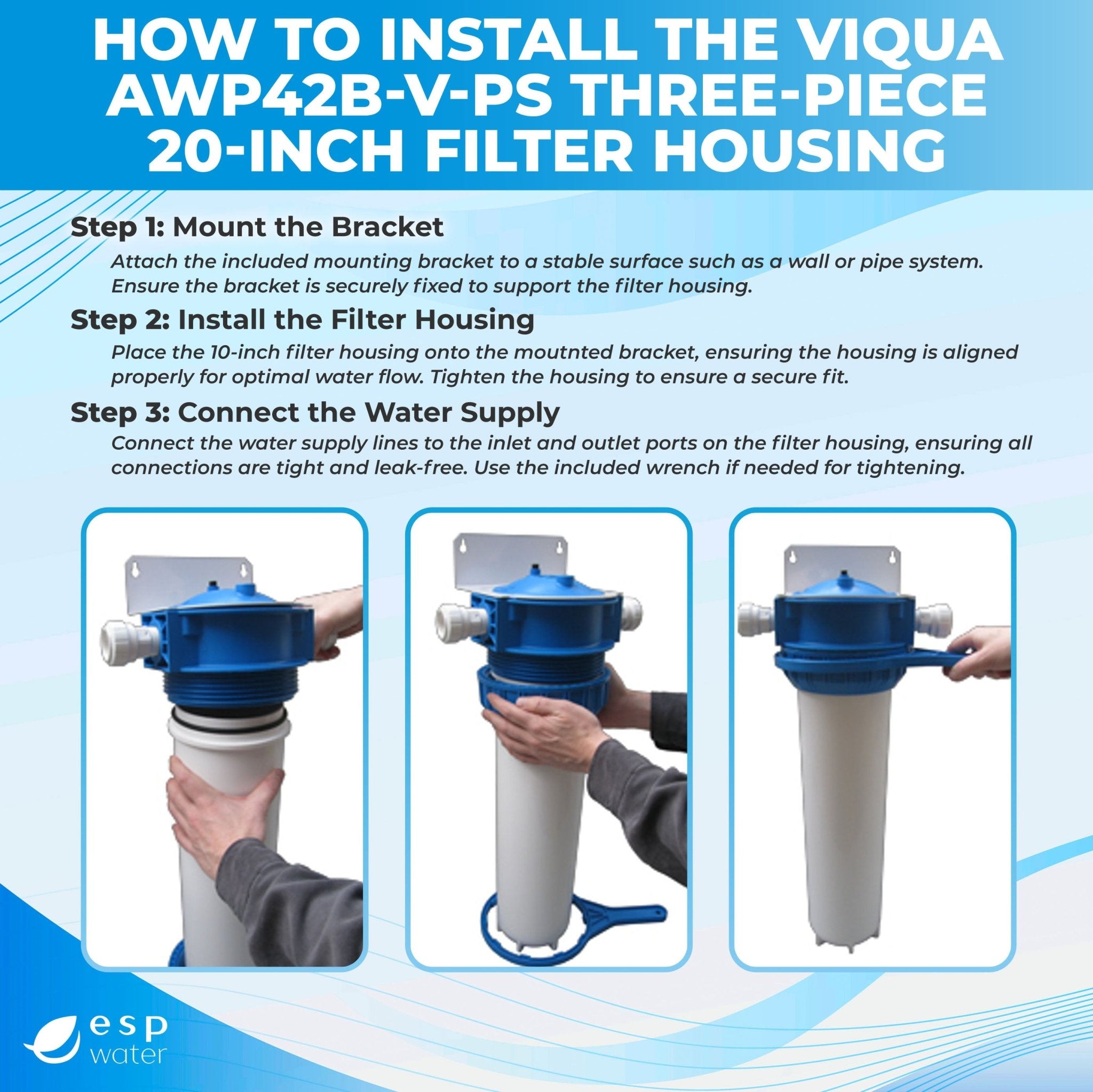 VIQUA AWP42B-V-PS filter housing installation information