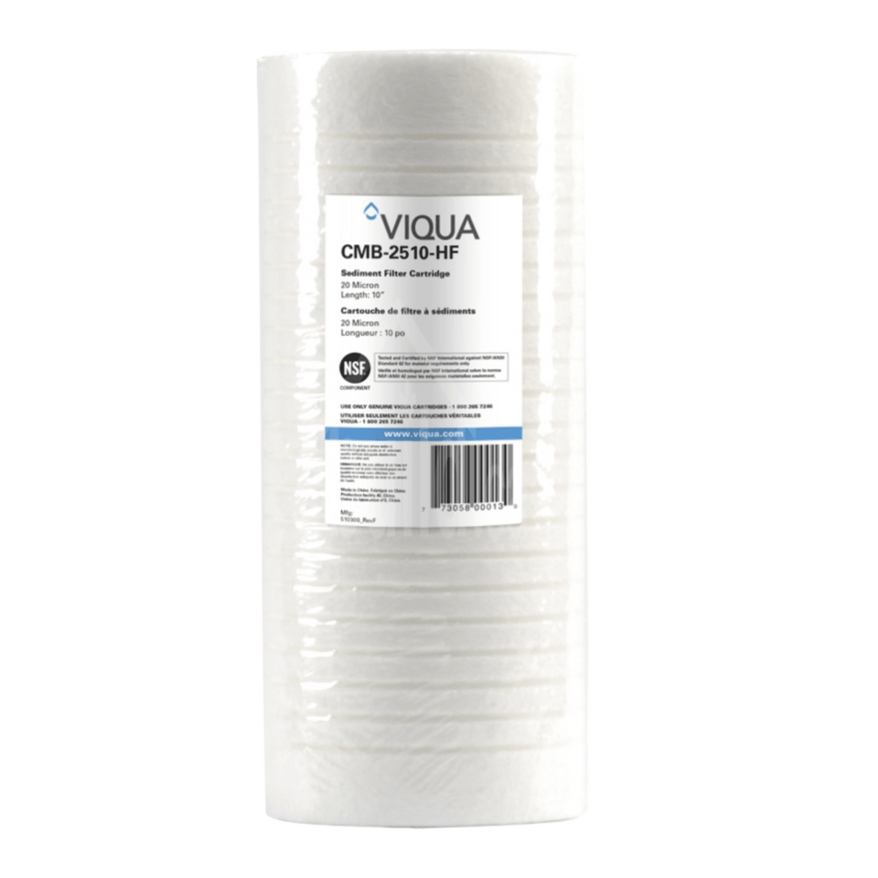 VIQUA CMB-2510-HF 20-micron high-flow sediment filter, 4.5 x 10 inch
