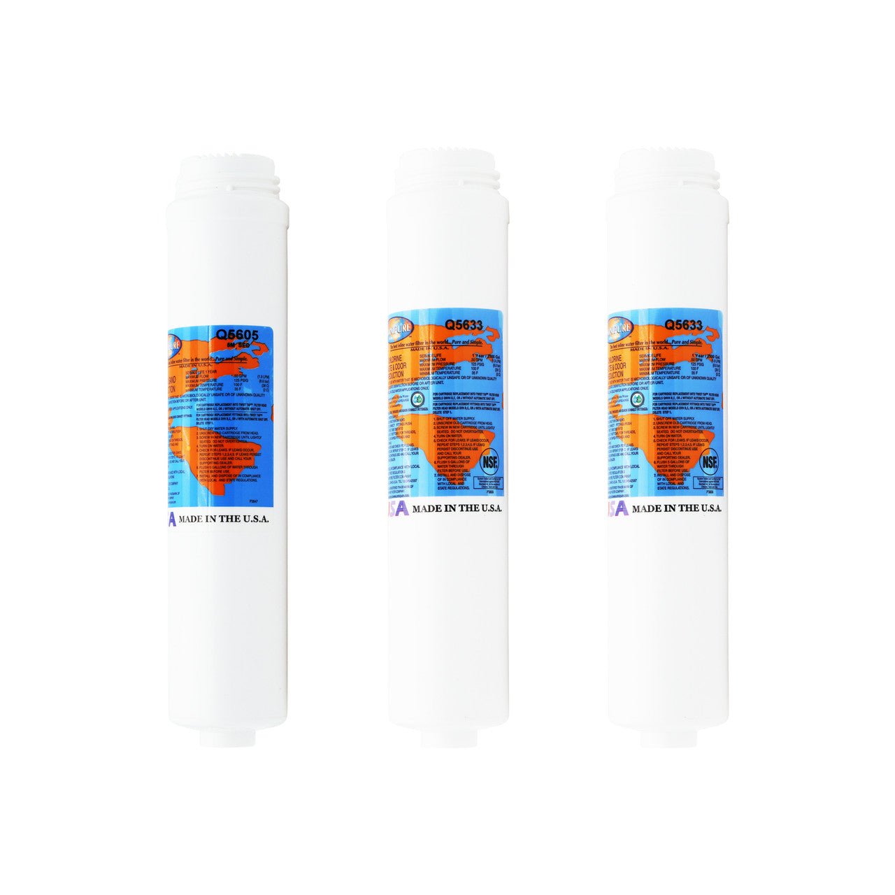 TGI EZ-450, EZ-450P and EZ-450E compatible RO replacement filter kit without membrane