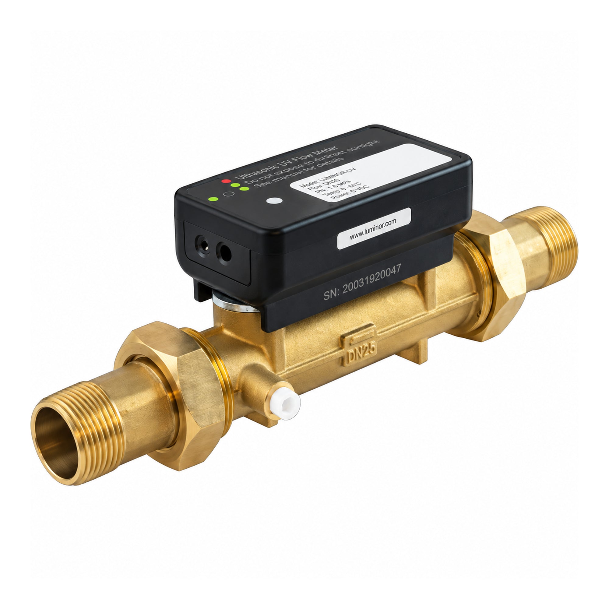 Luminor brass-body ultrasonic UV flow meter