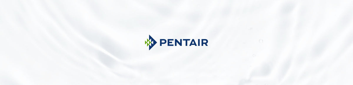 Pentair water filtration logo on a white banner.