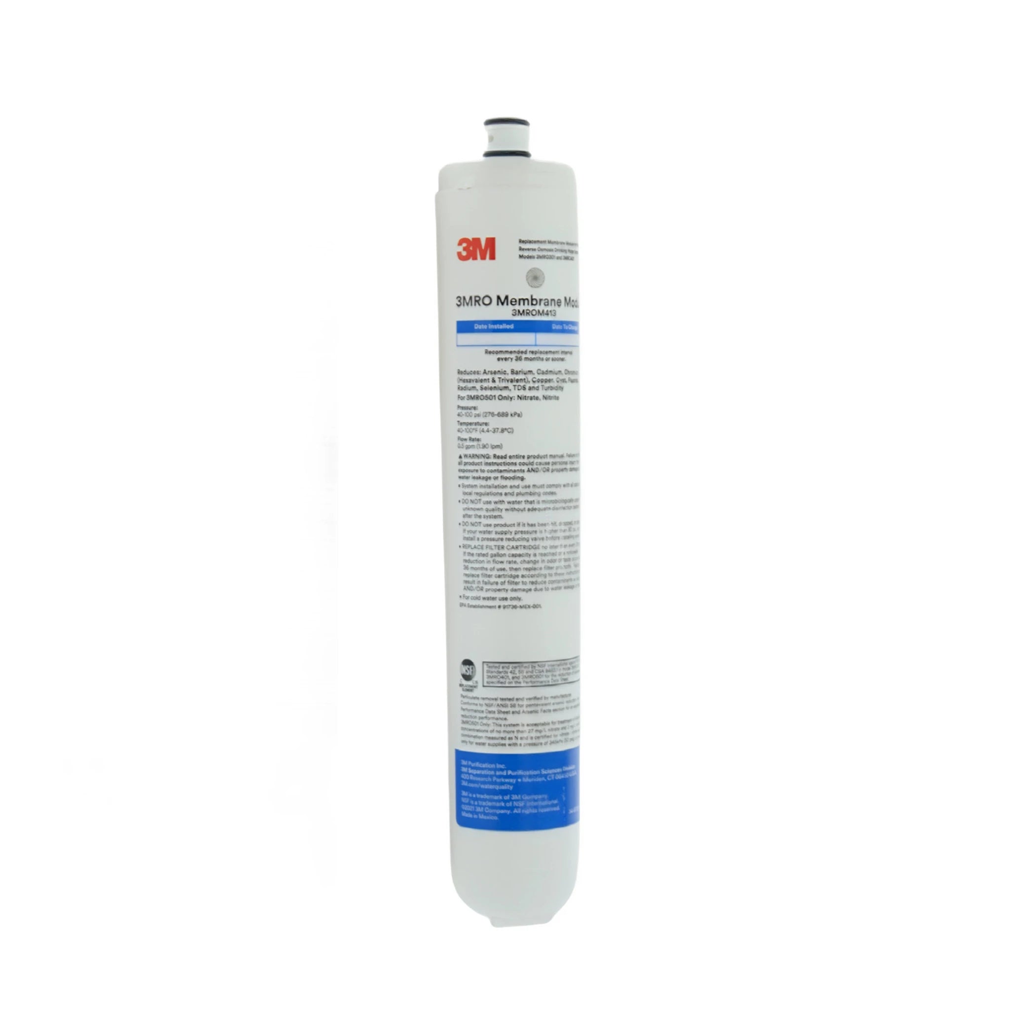 3M Water Factory 3MROM413 36 GPD reverse osmosis membrane for SQC3 and SQC4 systems