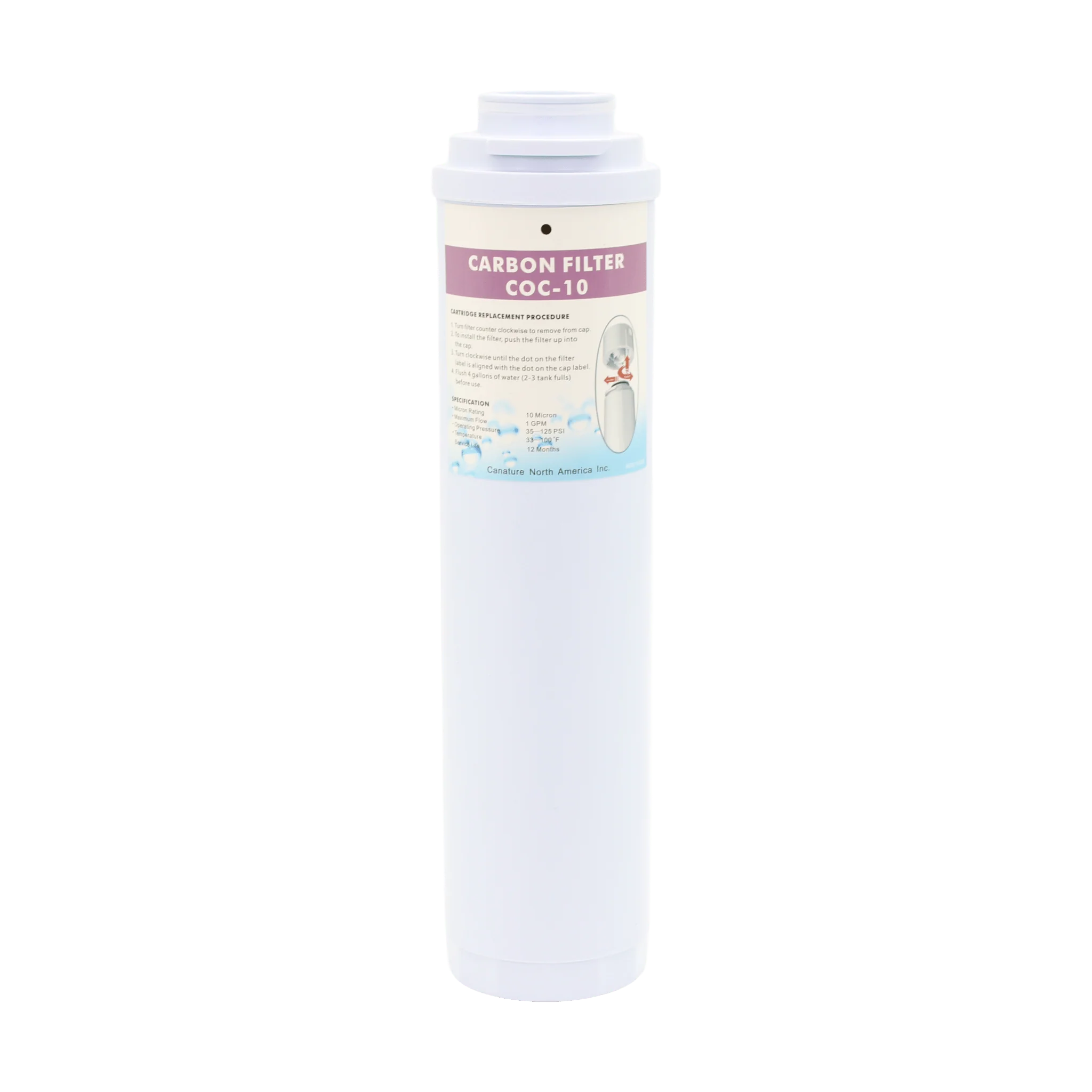 Aqua Flo 65010088 COC-10 Purple Activated Carbon Filter 10 Micron 65010088 - ESP Water