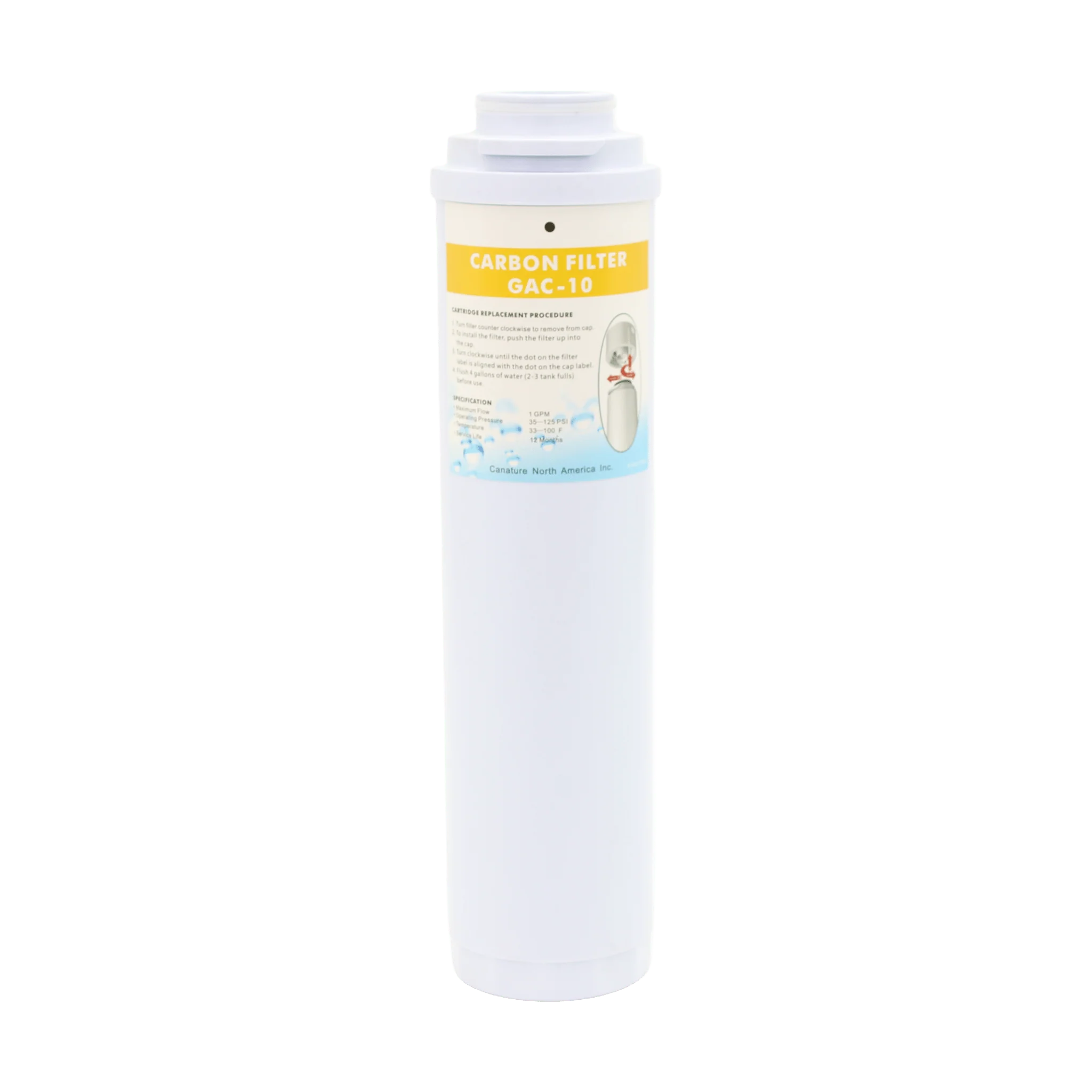 Aqua Flo 65010089 Yellow Granular Activated Carbon Filter 10 Micron 65010089 - ESP Water