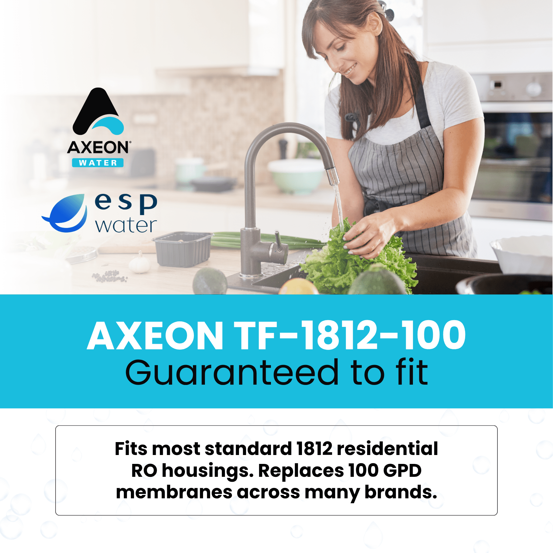 AXEON 200361 TF-1812-100 membrane compatibility for standard residential reverse osmosis systems