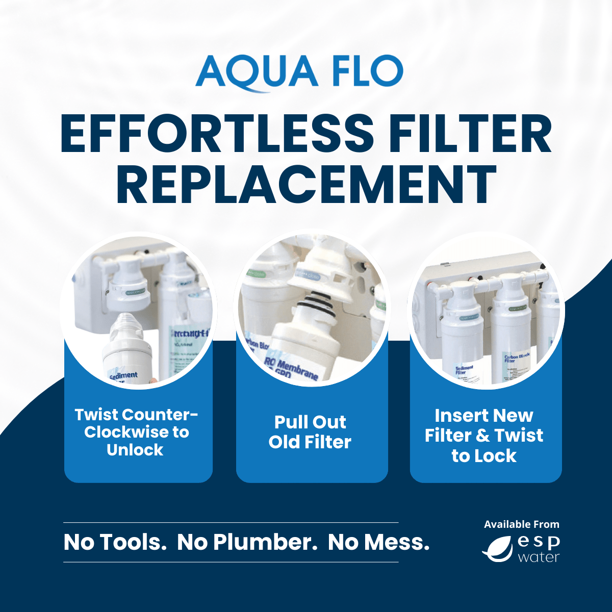 How to replace Aqua Flo 41407008 quick-change reverse osmosis membrane