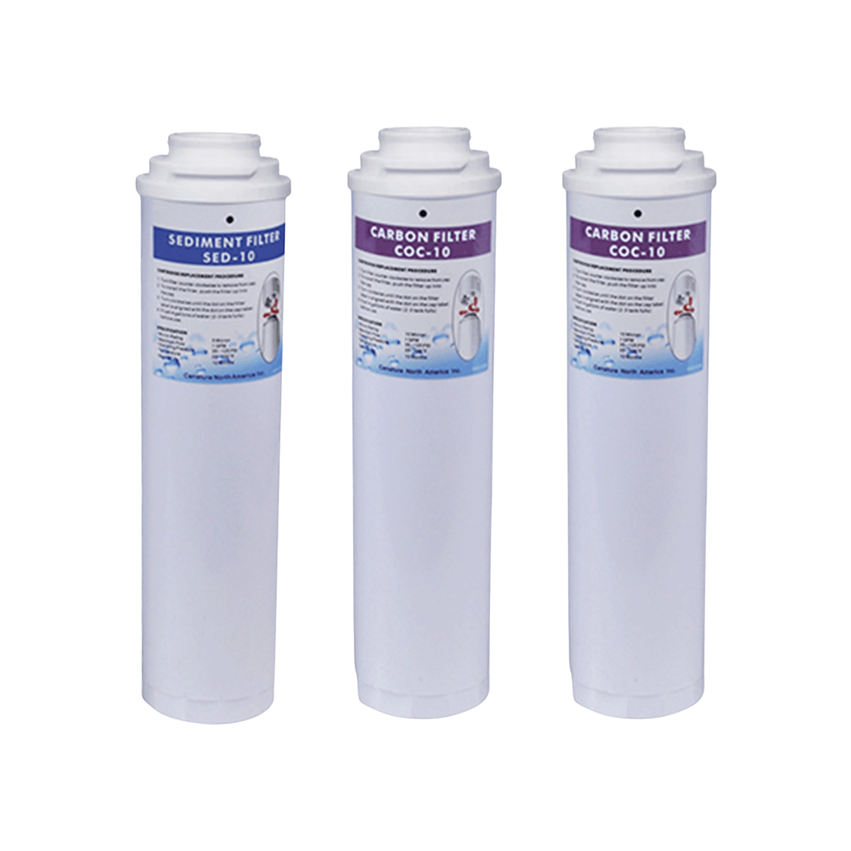 Aqua Flo 475QC-4 RO Filter Replacement Kit -Membrane Not Included YS-AF475QC4 - ESP Water