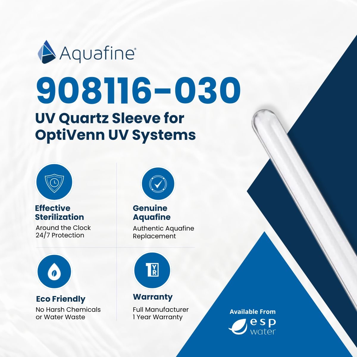 Aquafine 908116-030 genuine replacement 30-inch quartz sleeve benefits