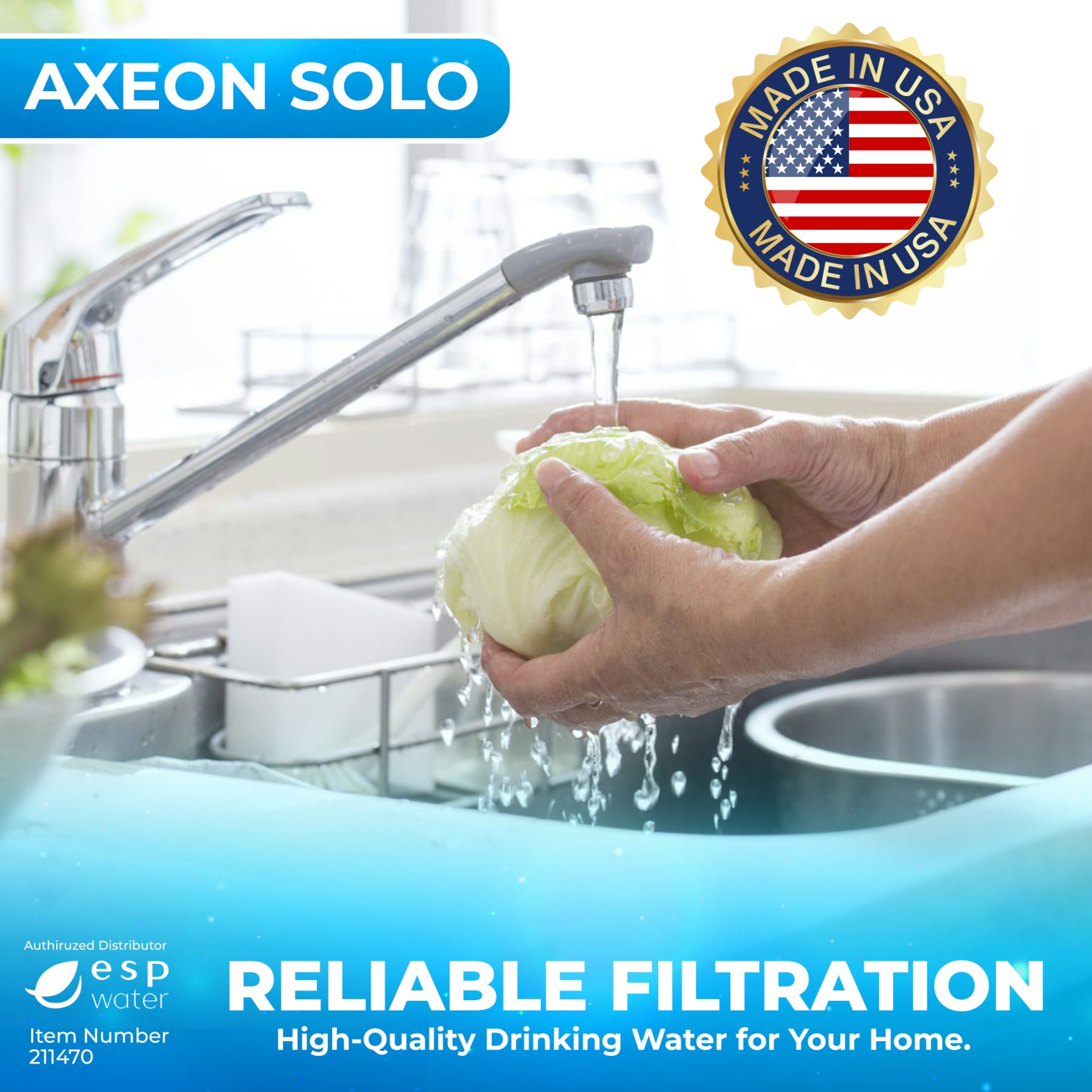 AXEON Solo I All - In - One 4 - Stage 50 GPD RO System 211470 - ESP Water