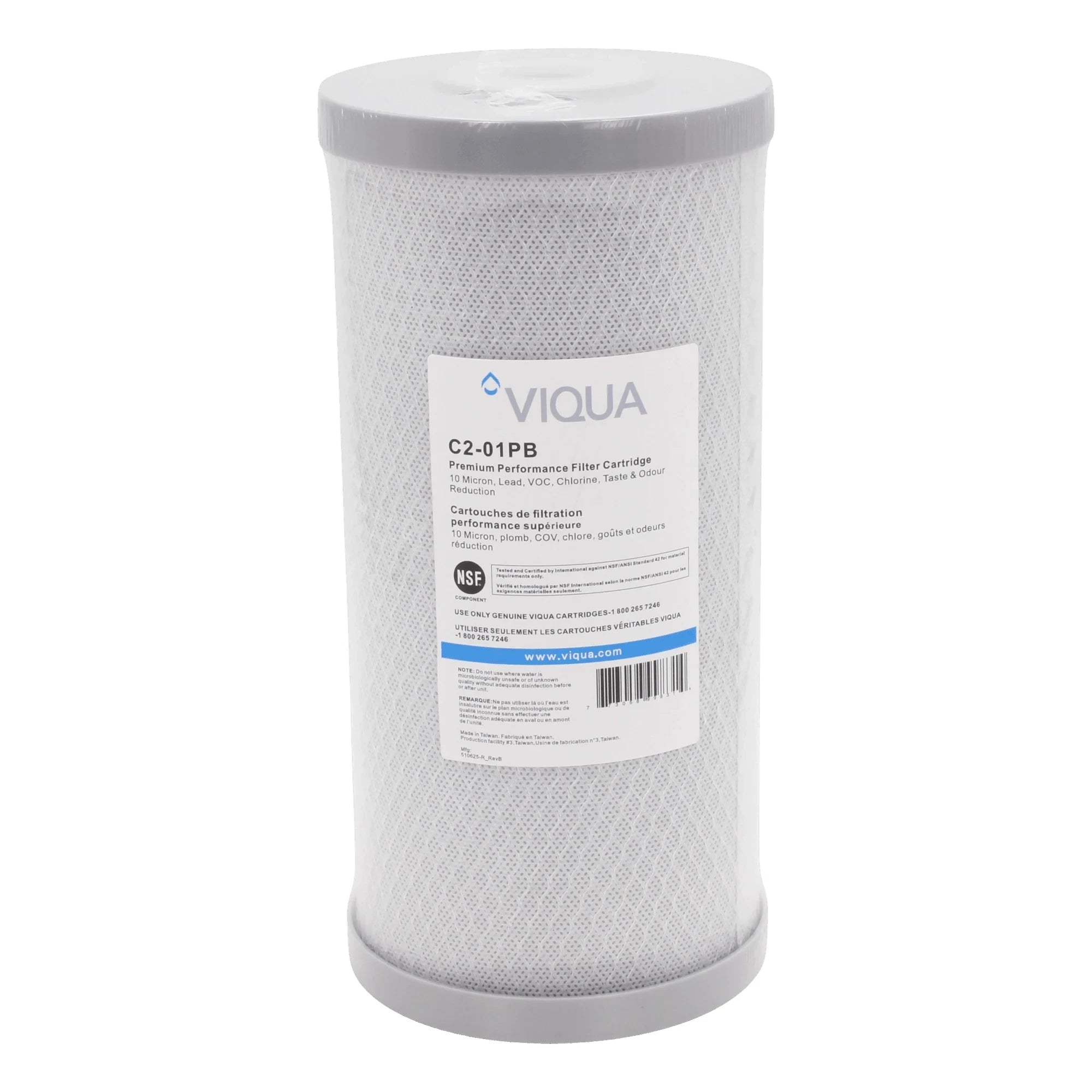 VIQUA C2-01PB 10-micron carbon block filter, 4.5 x 10 inch, for compatible water treatment systems