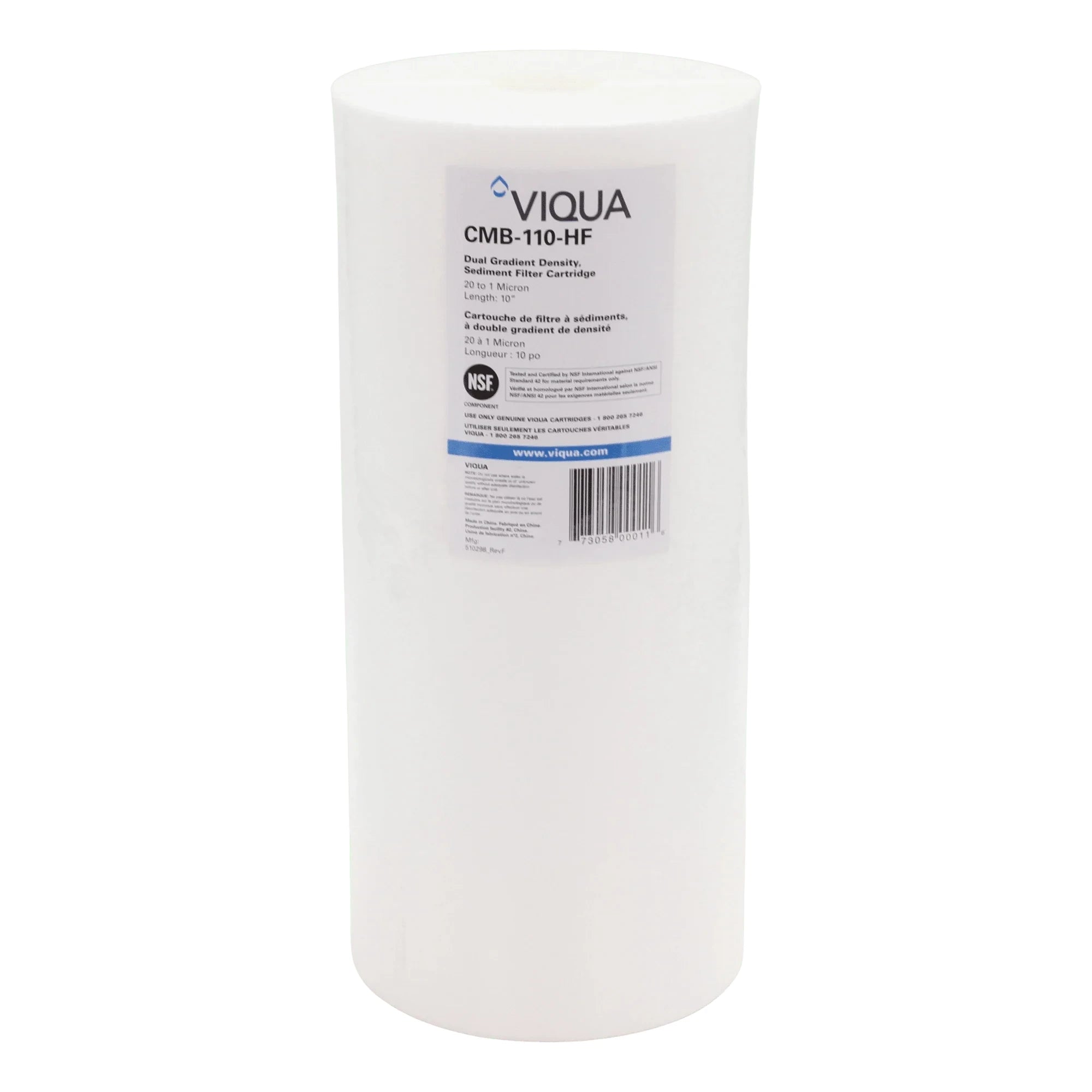 VIQUA CMB-110-HF 1-micron high-flow sediment filter, 4.5 x 10 inch
