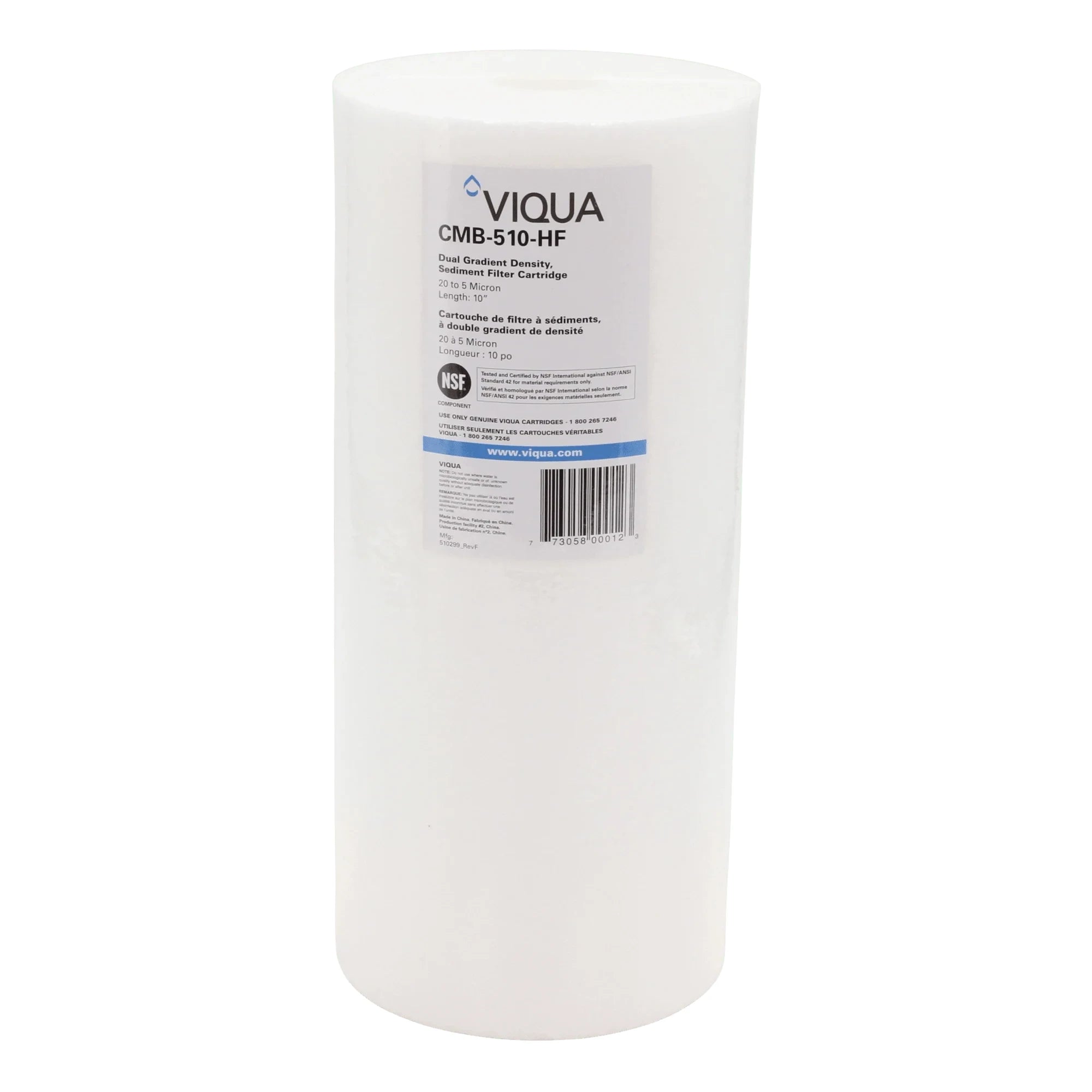 VIQUA CMB-510-HF 5-micron high-flow sediment filter, 4.5 x 10 inch