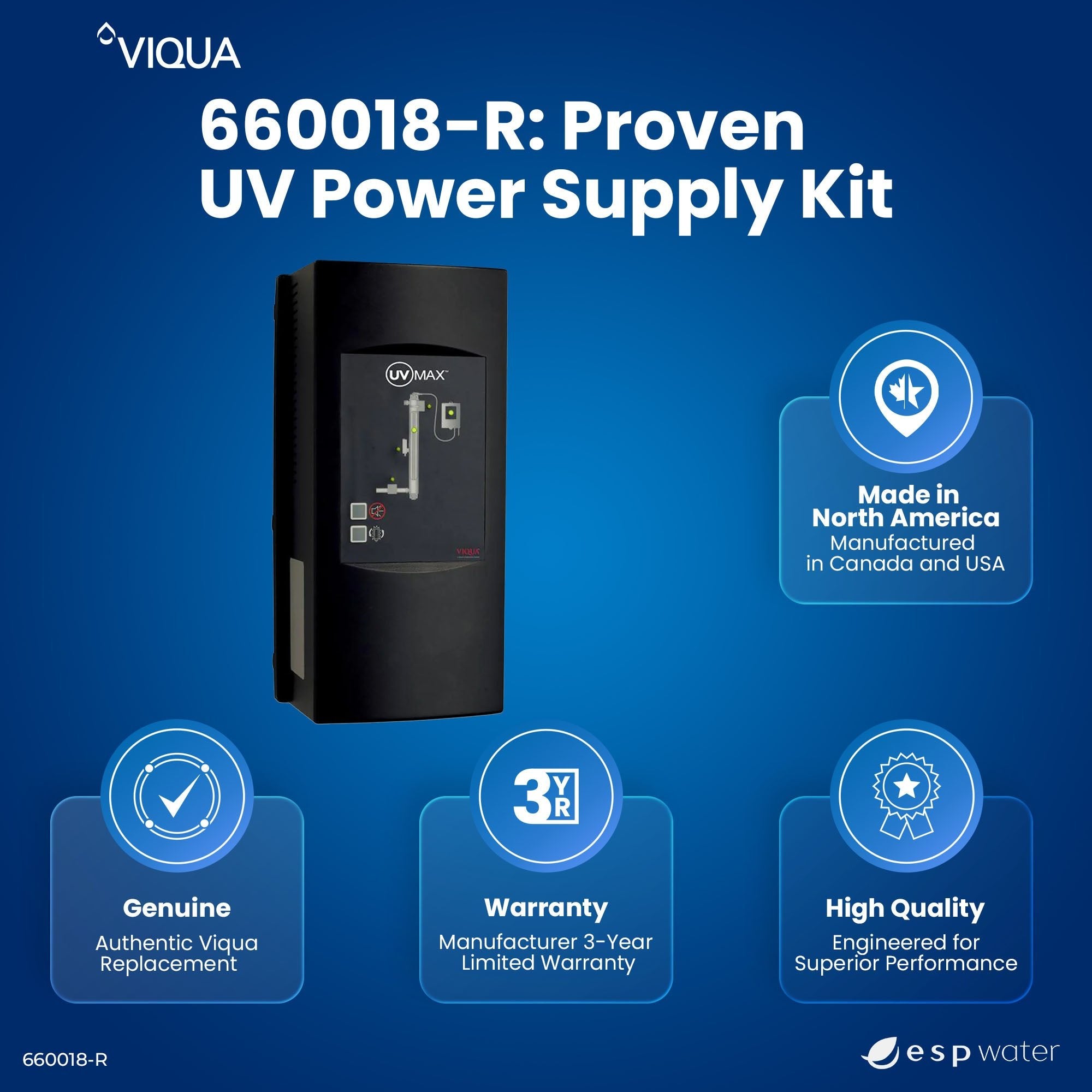 VIQUA 660018 - R UV Controller Kit for K and S80 100 - 240V 660018-R - ESP Water