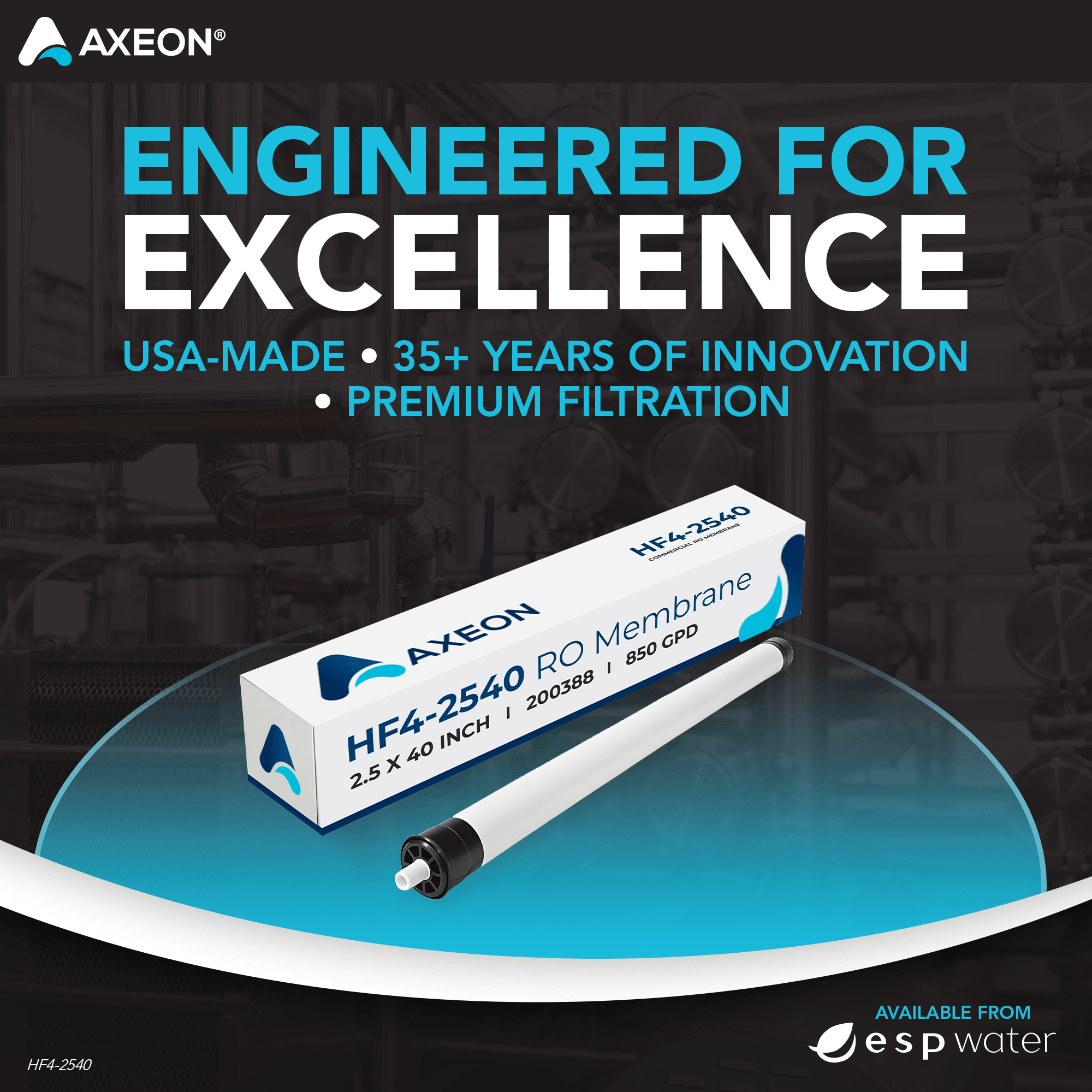 AXEON reverse osmosis membranes engineered for commercial water treatment performance