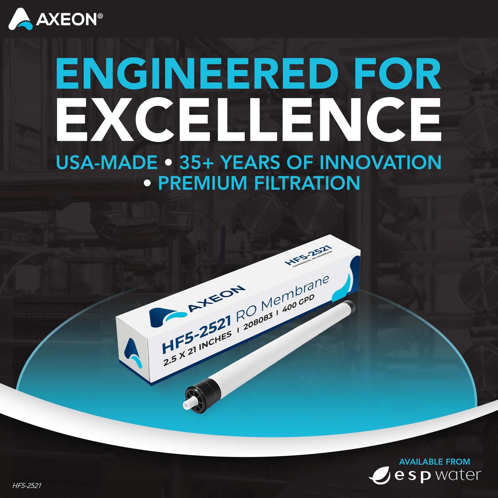 AXEON reverse osmosis membranes engineered for efficient commercial water treatment performance