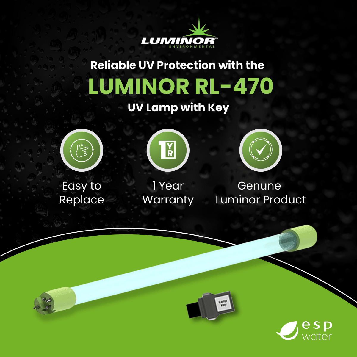 LUMINOR RL-470 genuine UV replacement lamp benefits for BLACKCOMB -061 systems