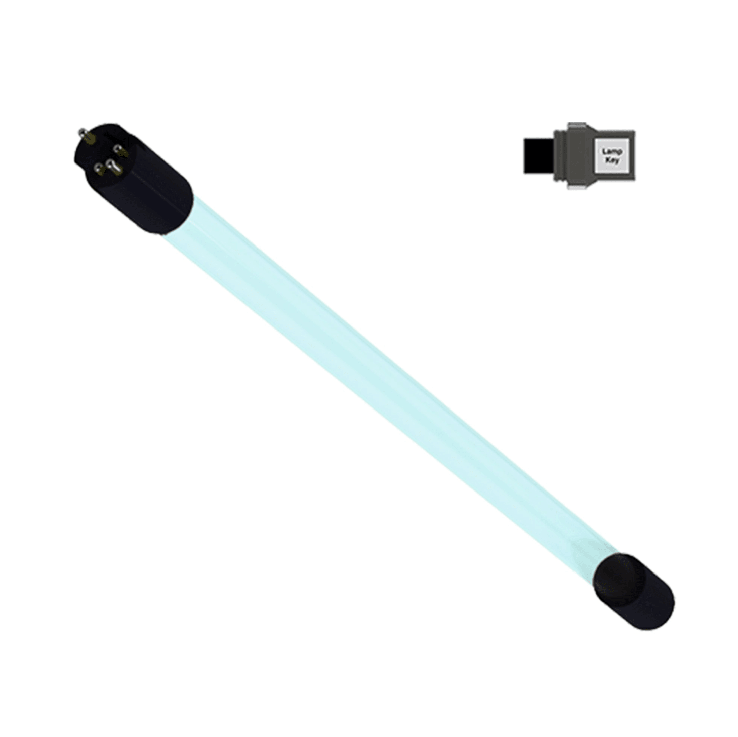 Luminor RL-720A replacement UV lamp with lamp key for Rainier LR5-555, LR6-555, LR5-1105, LR6-1105 light commercial UV systems