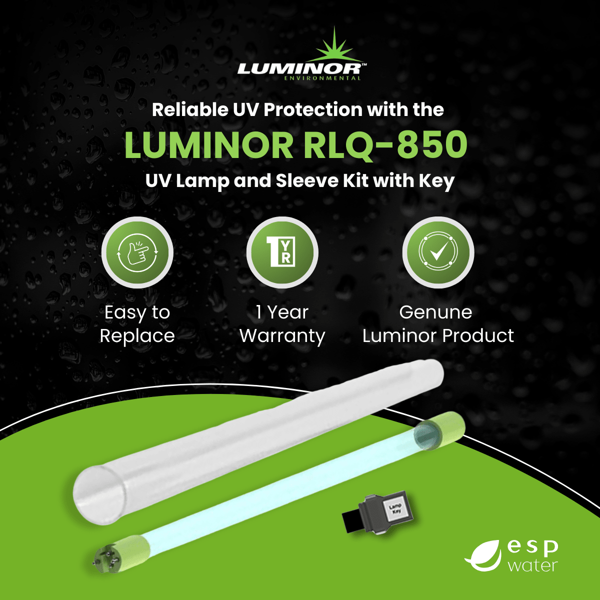 LUMINOR RLQ-850 genuine replacement lamp and sleeve kit benefits