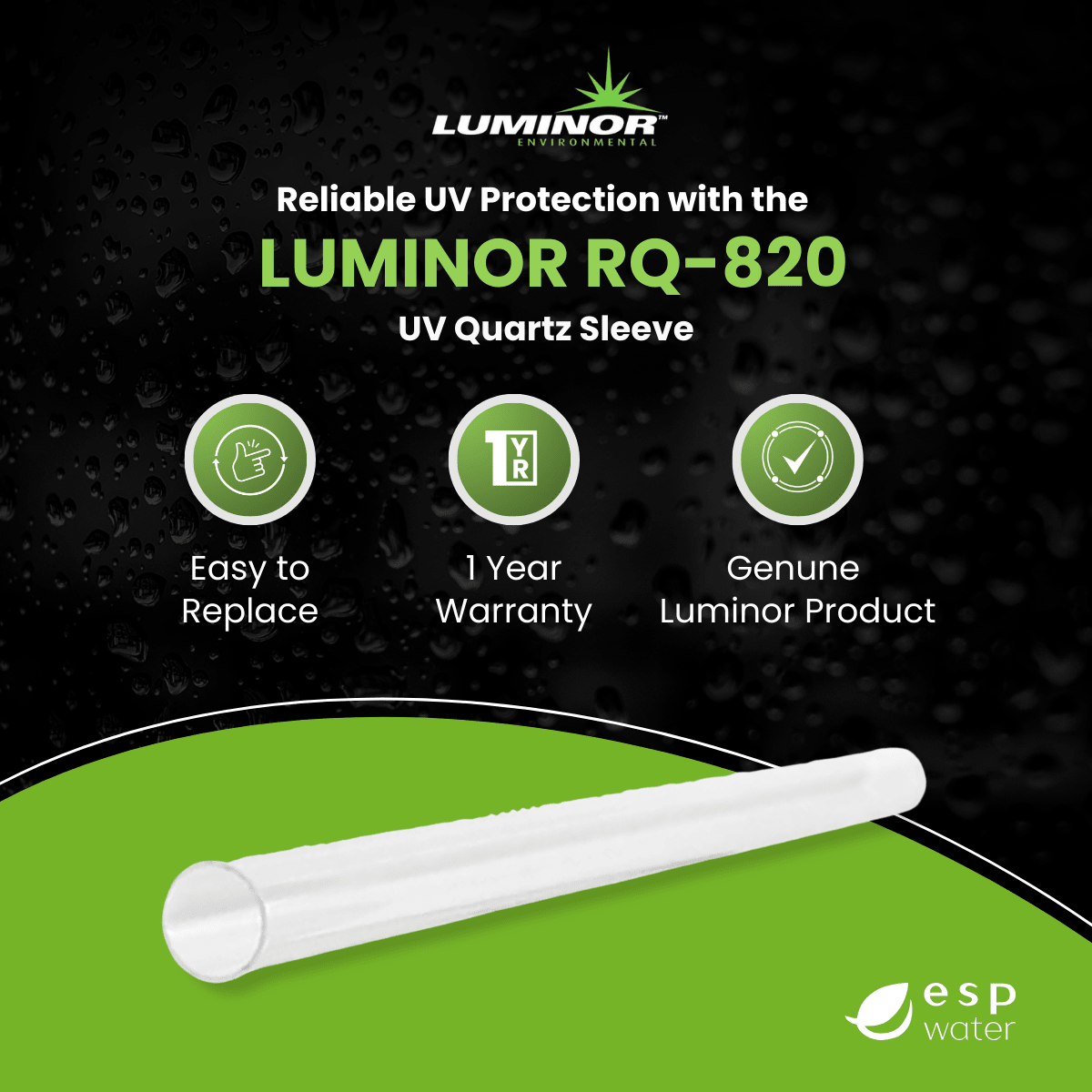 LUMINOR RQ-820 quartz sleeve benefits for BLACKCOMB LB4-101, LB5-101 and LB6-101 systems