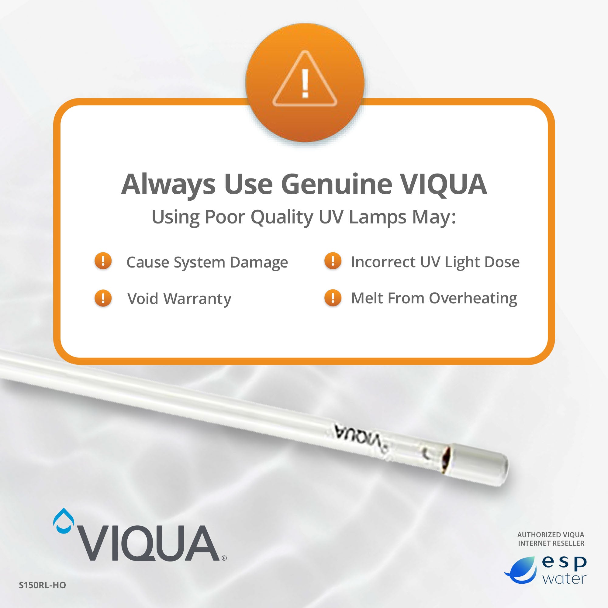 Why genuine VIQUA S150RL-HO replacement lamps support proper UV system operation