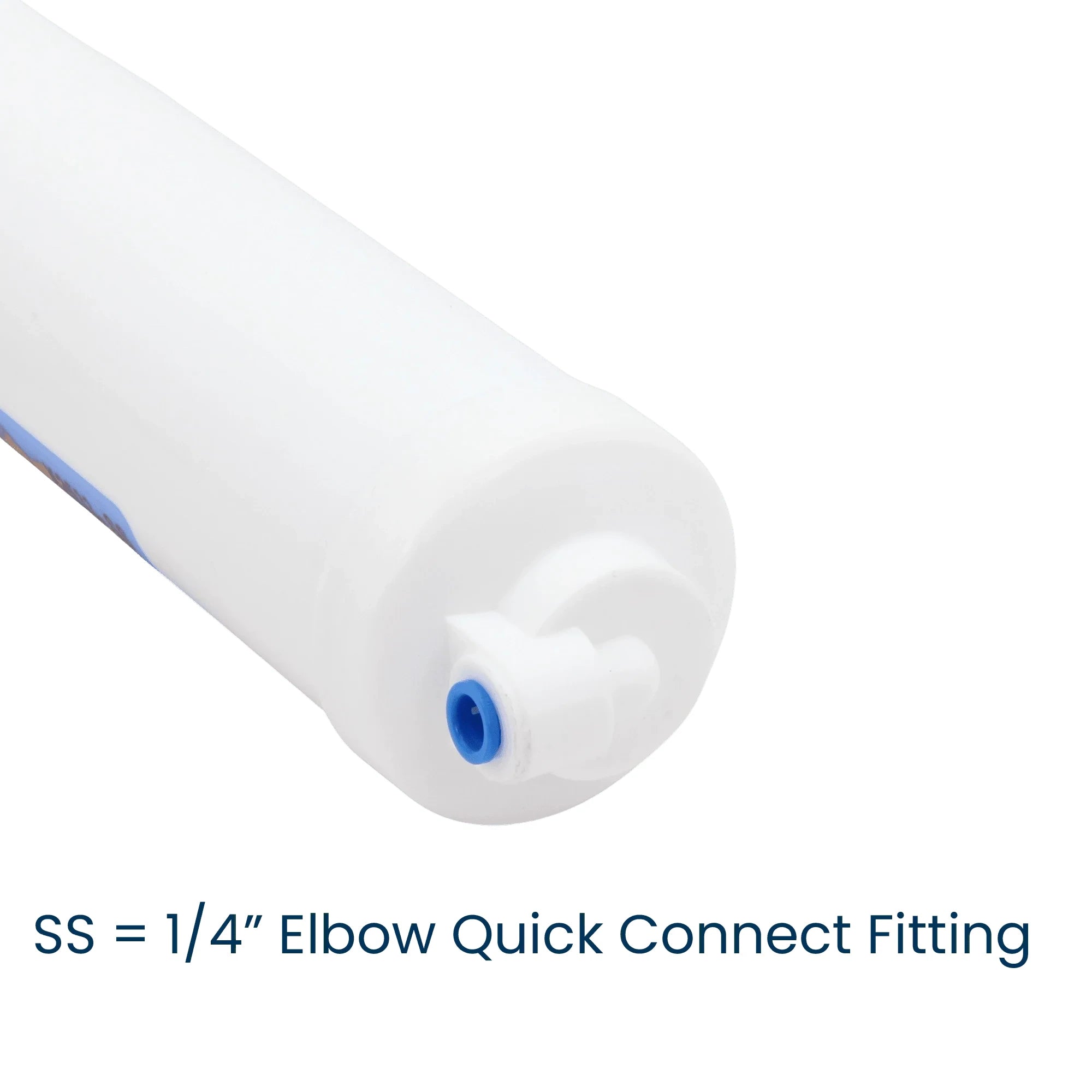 Omnipure K2505-SS 5-micron inline sediment filter with 1/4-inch elbow quick-connect fitting