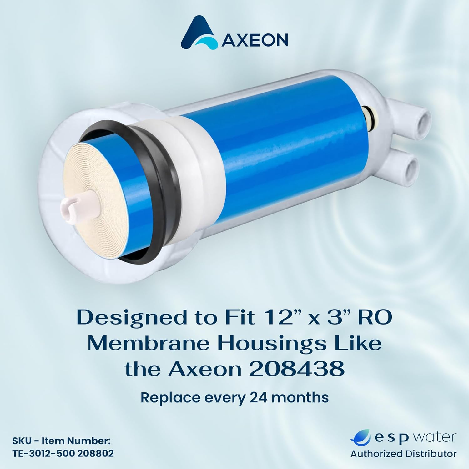 AXEON TE-3012-500 membrane designed for compatible 3 x 12 inch AXEON RO membrane housings