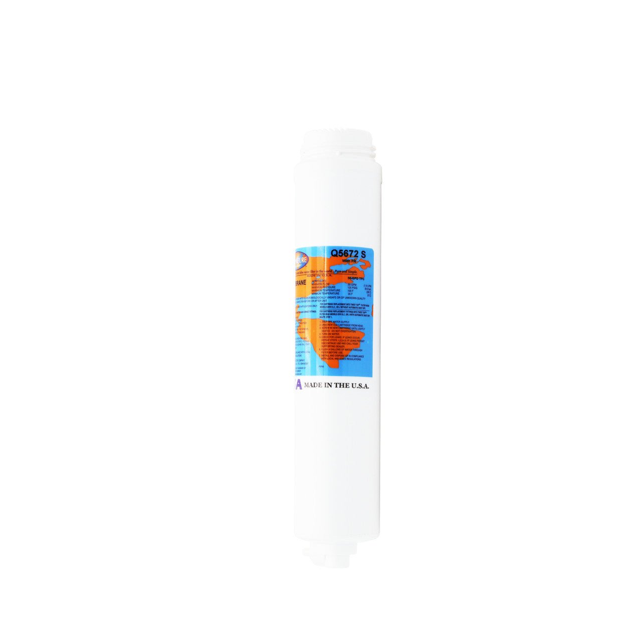 Omnipure TQ56-50FC Q5672-50FC 50 GPD encapsulated reverse osmosis membrane with flow control