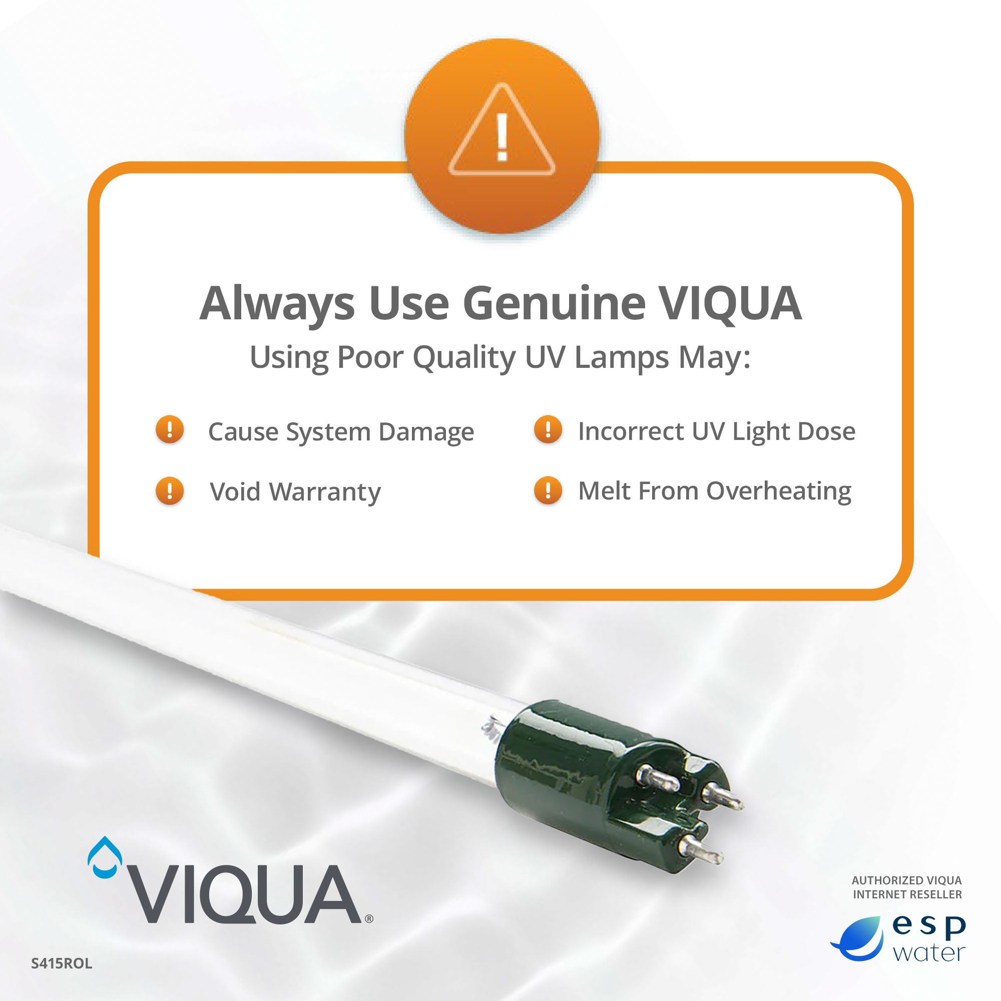 VIQUA S415ROL Ozone UV Lamp for S2Q - OZ system S415ROL - ESP Water