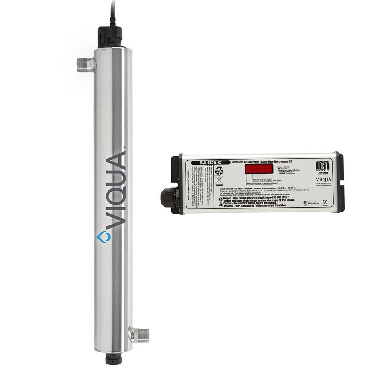 VIQUA VP600 commercial UV water treatment system, 24 GPM, with 1-inch MNPT connection