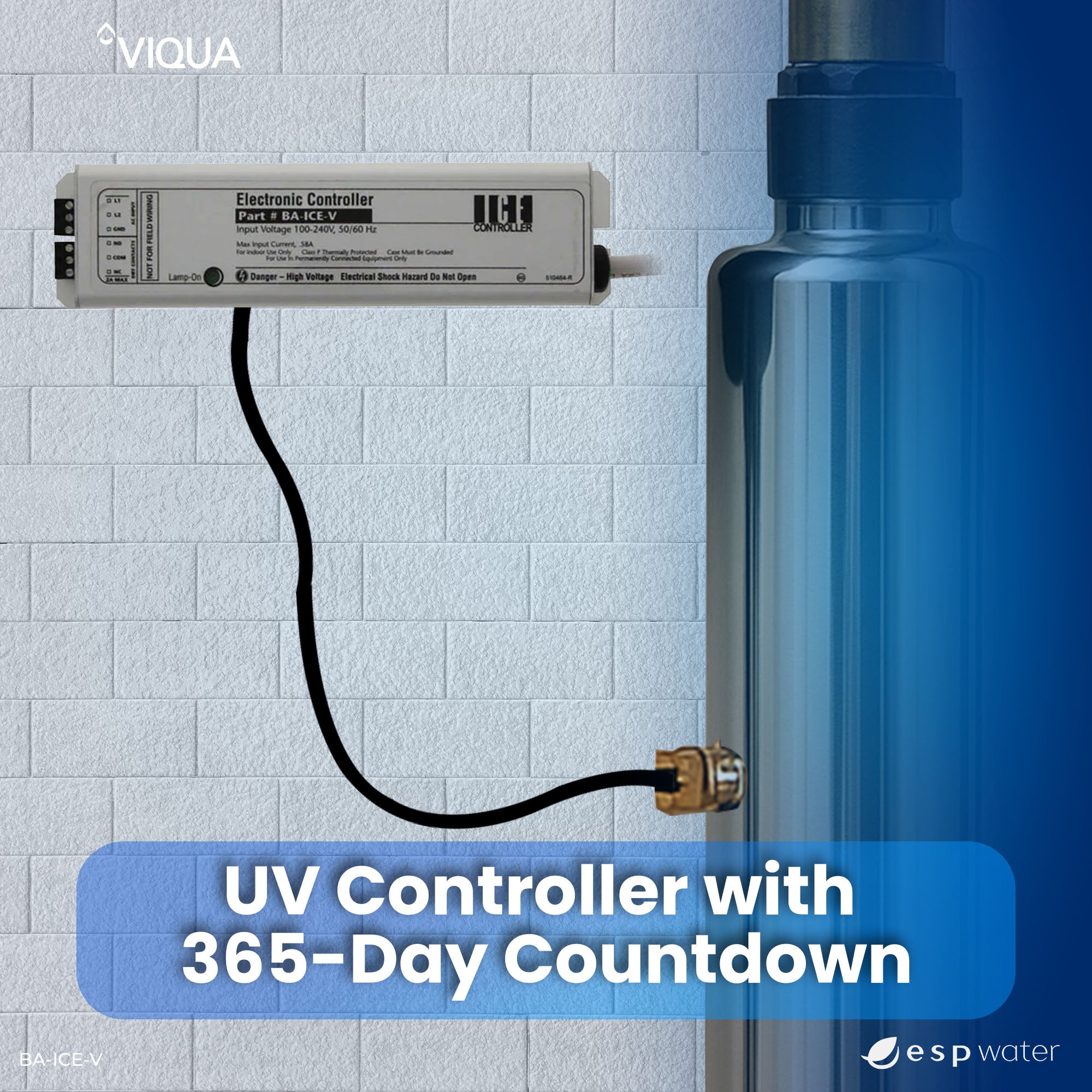 VIQUA BA-ICE-V replacement controller installation guidance for compatible UV systems