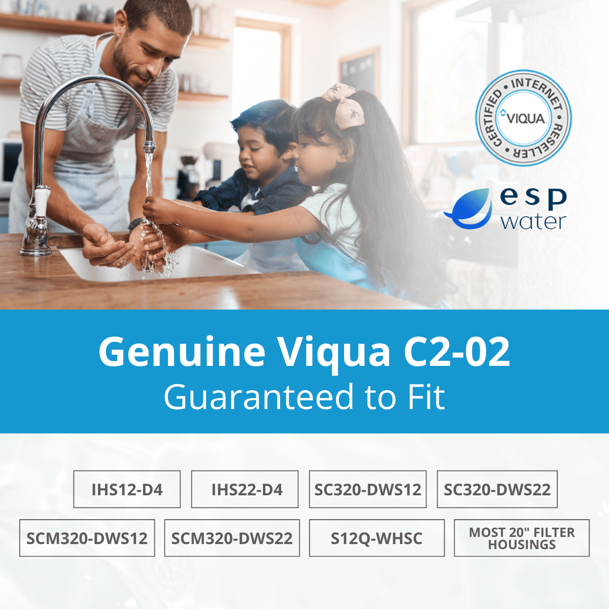 VIQUA C2-02 compatibility for VH410-F12, VH410-F22, IHS12-D4, IHS22-D4, IHS22-E4, S12Q-WHSC and compatible 20-inch housings