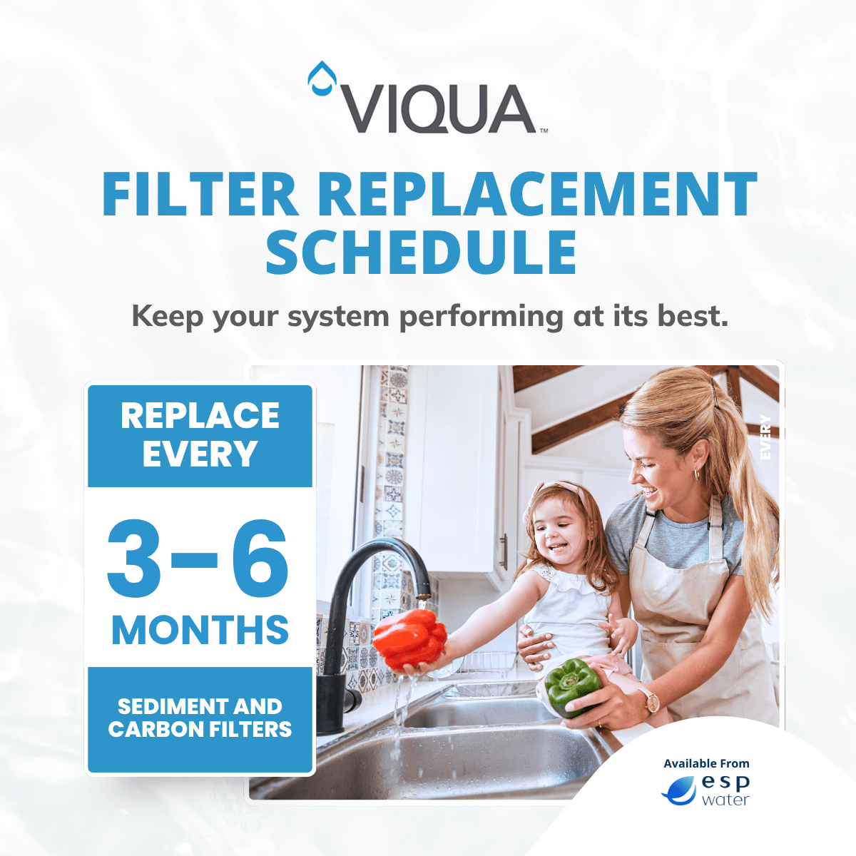 VIQUA sediment and carbon replacement filter options for compatible UV prefiltration systems