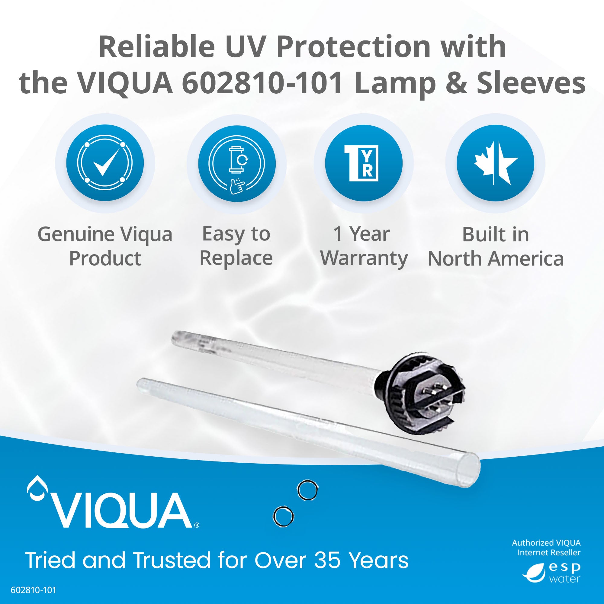 VIQUA 602810-101 UV lamp and quartz sleeve replacement kit benefits