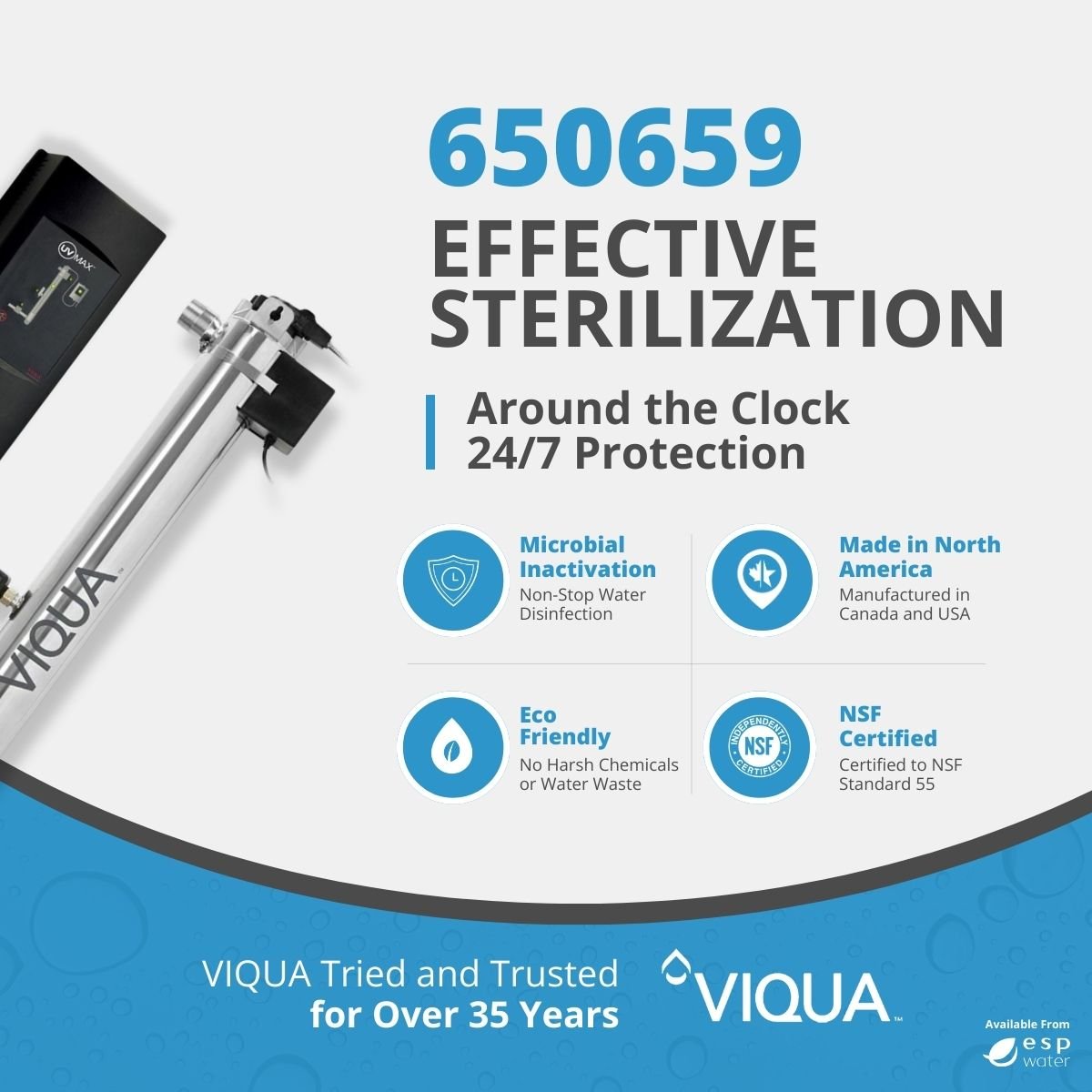 VIQUA PRO30 30 GPM Class A UV water treatment system benefits