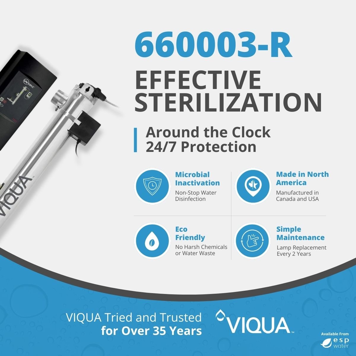 VIQUA 660003 - R UV PRO50 System 50 GPM, USEPA UVDGM Certified 660003-R - ESP Water