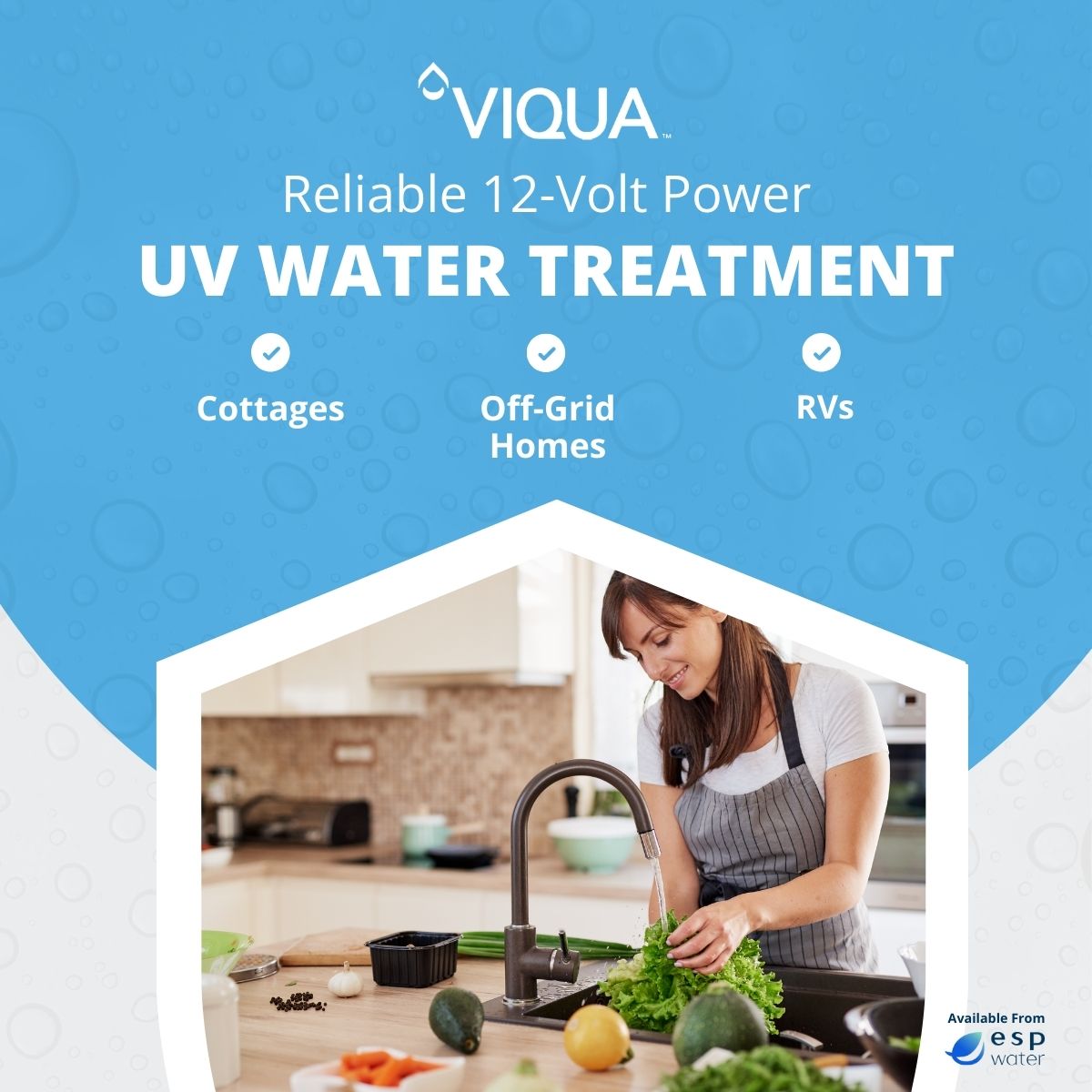 VIQUA S5Q-P/12VDC applications for off-grid and 12-volt DC ultraviolet water treatment