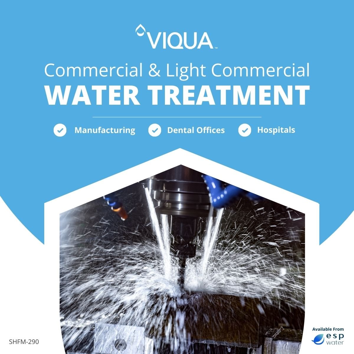 VIQUA SHFM - 290 UV System with Sensor 290 GPM 4" Flange SHFM-290 - ESP Water