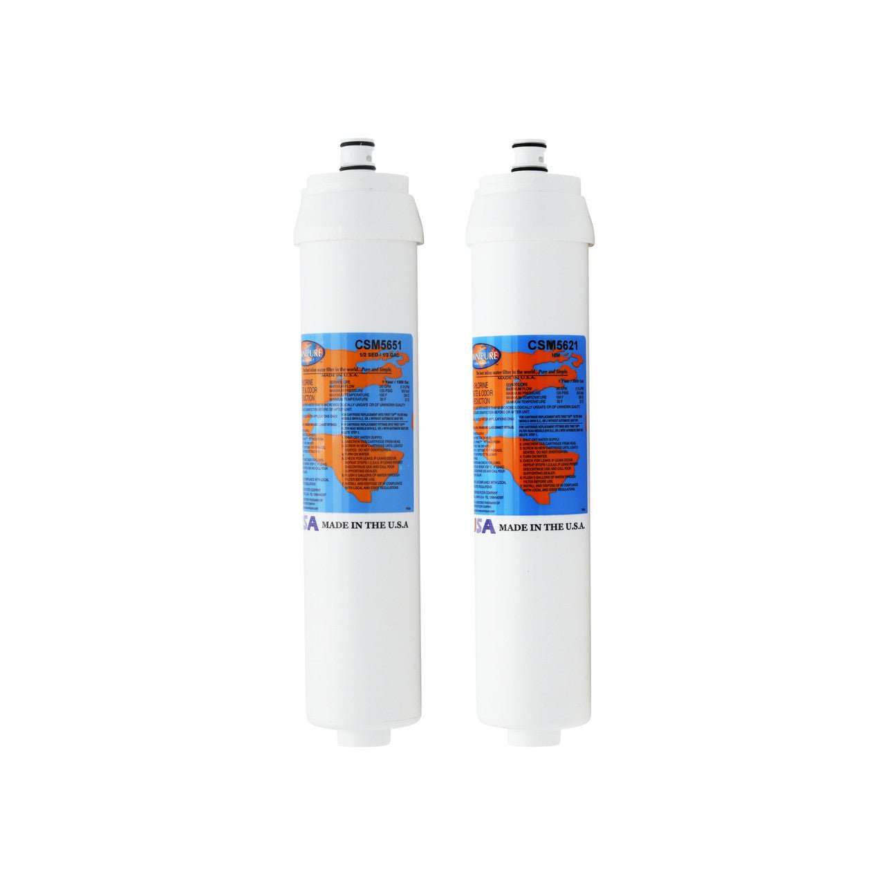 Water Factory and 3M SQC3 compatible replacement filter kit without reverse osmosis membrane