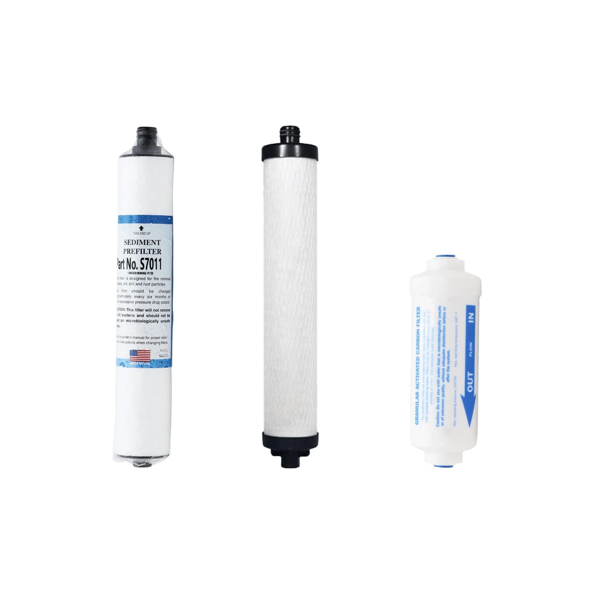 Microline YS-MIC400 TFC-400 replacement filter kit with sediment and carbon filters, RO membrane sold separately