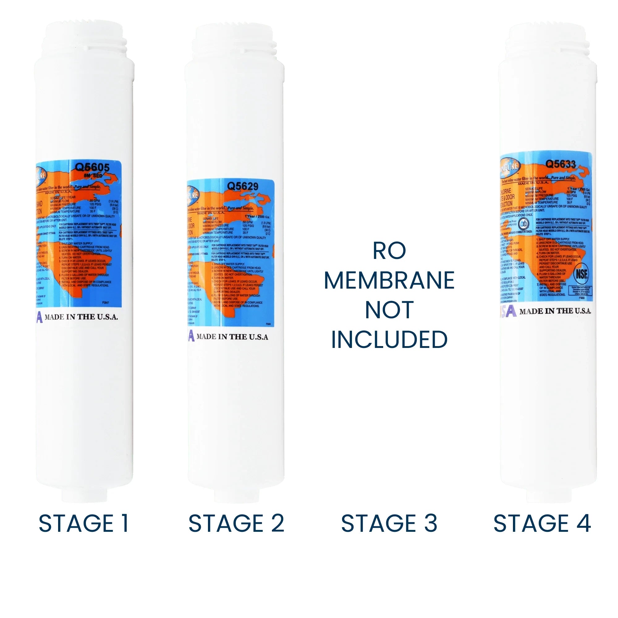PuROTwist 4000T75 Replacement Filter Kit - Membrane Sold Separately YS-PURO4T75 - ESP Water