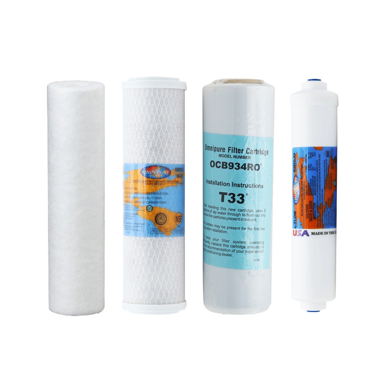 TGI-525 and TGI-525P compatible reverse osmosis replacement filter kit without membrane
