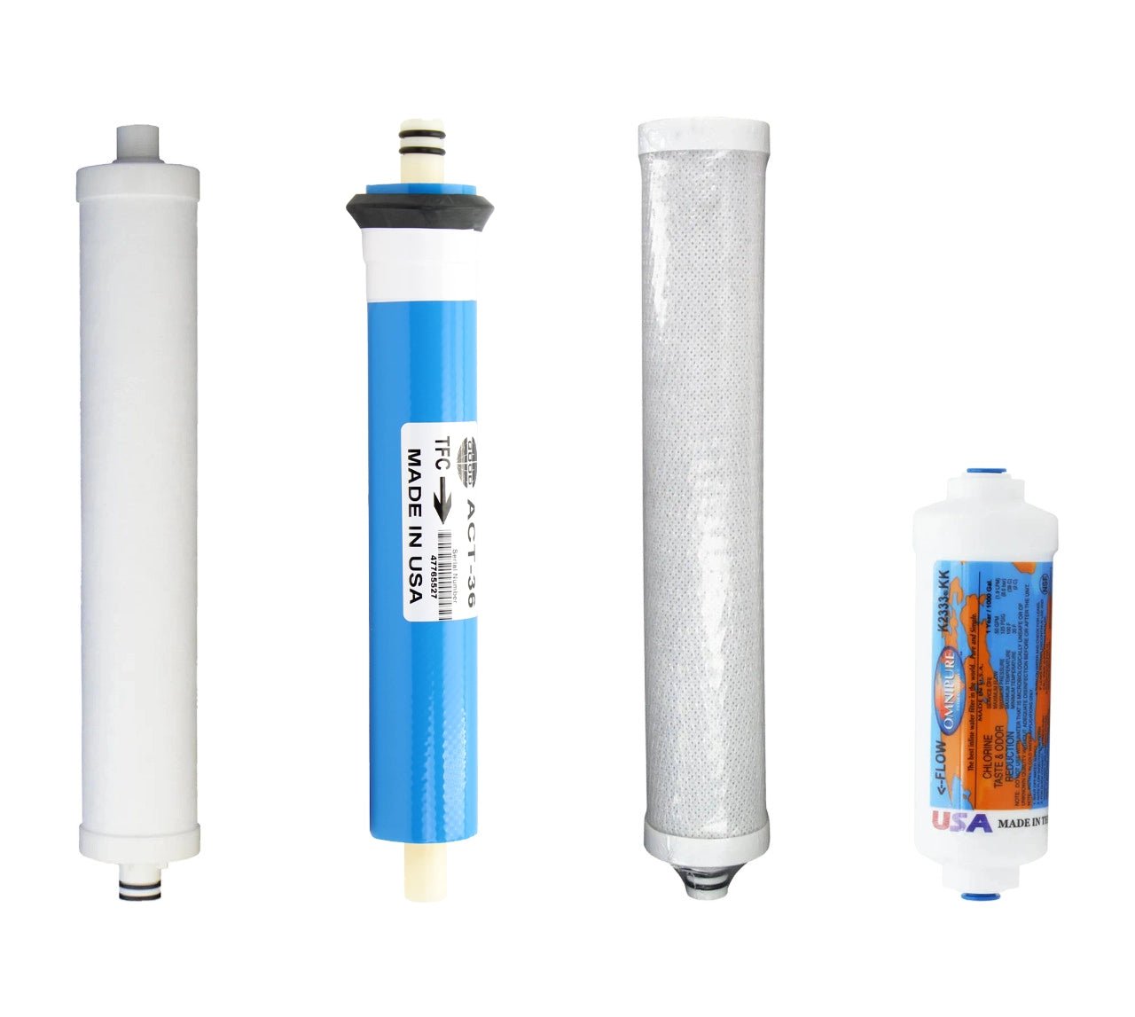 Culligan AC-30 Aqua Cleer compatible YSM-CULAC-30 replacement filter kit with 36 GPD reverse osmosis membrane