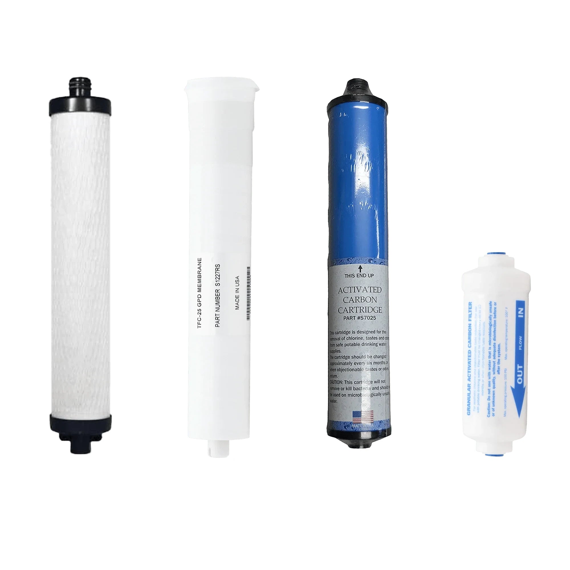 Microline TFC-25D reverse osmosis replacement filter kit with 25 GPD membrane