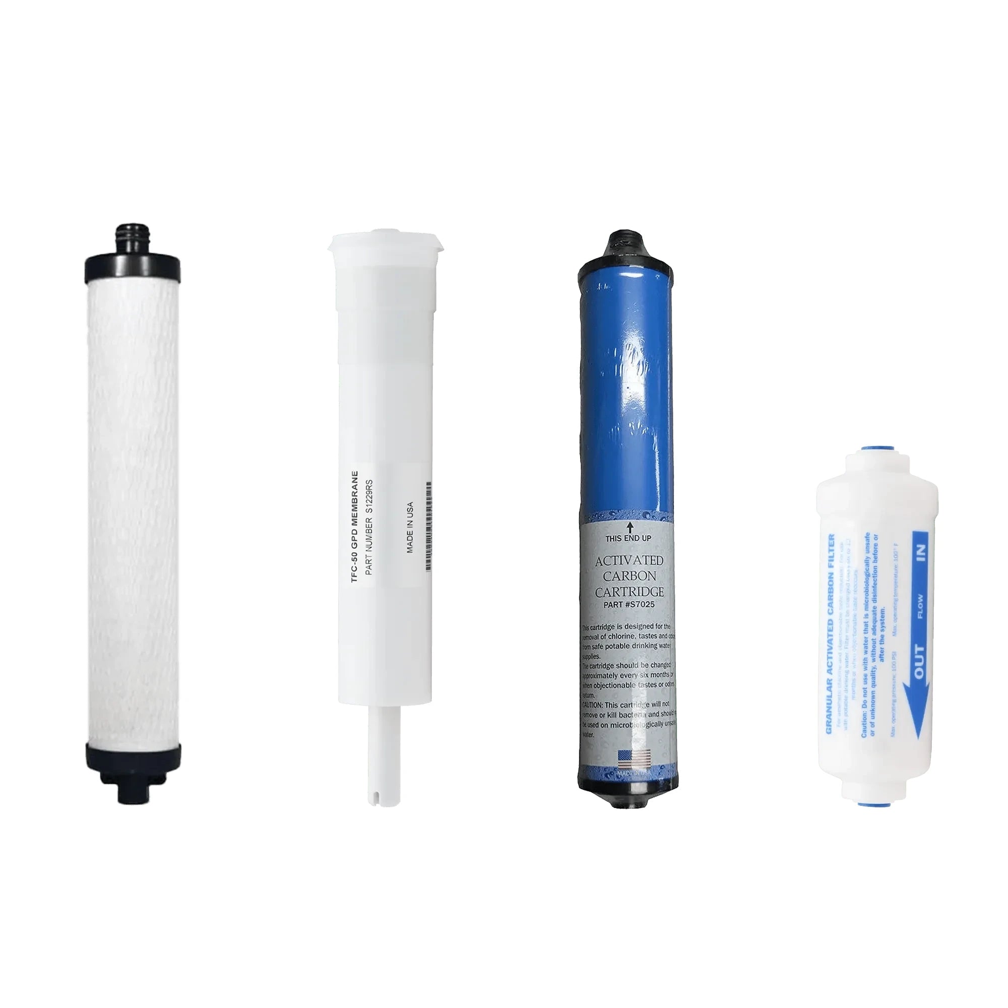 Microline TFC-435 compatible reverse osmosis replacement filter kit with 50 GPD membrane