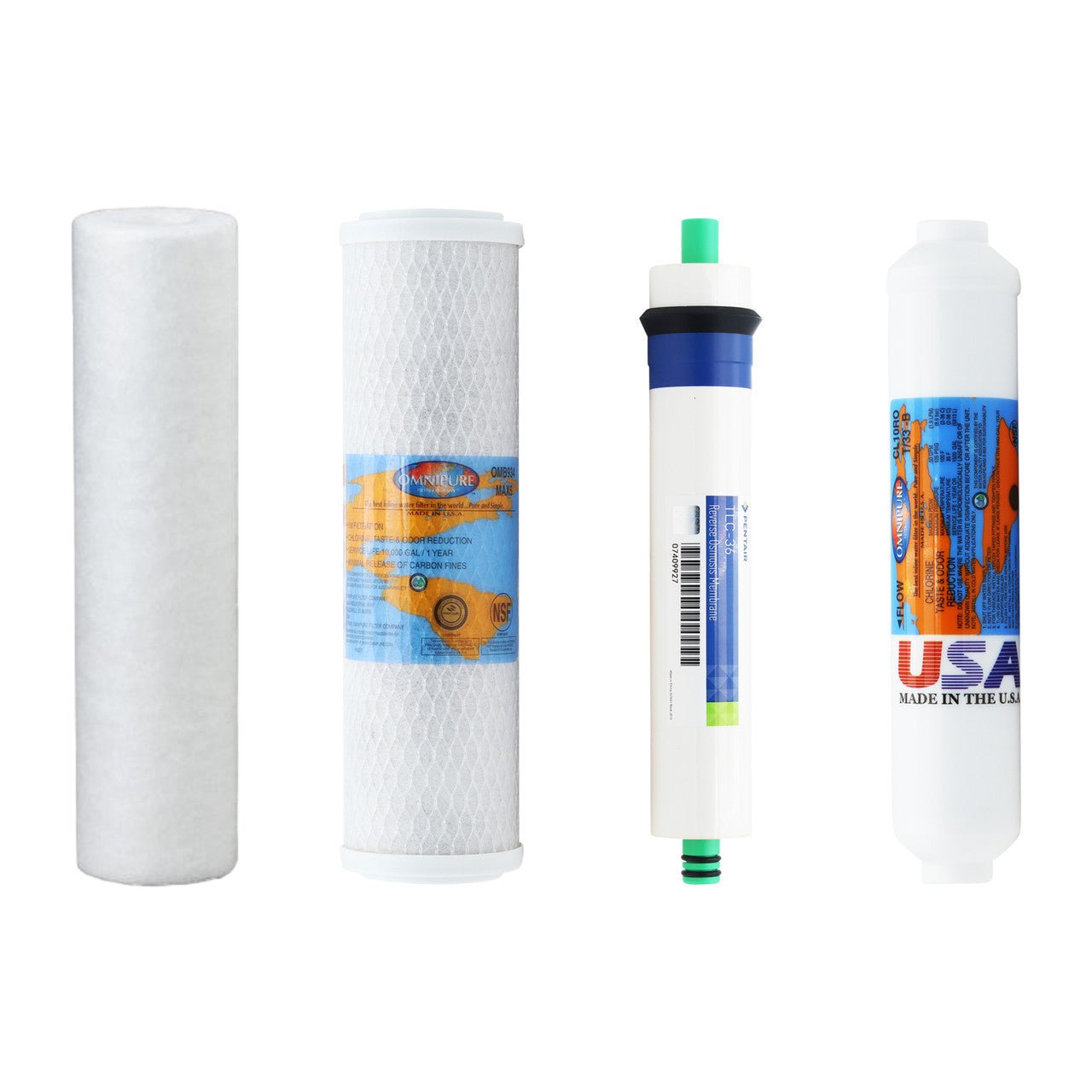 PuROLine PL40T36 reverse osmosis replacement filter kit with 36 GPD membrane