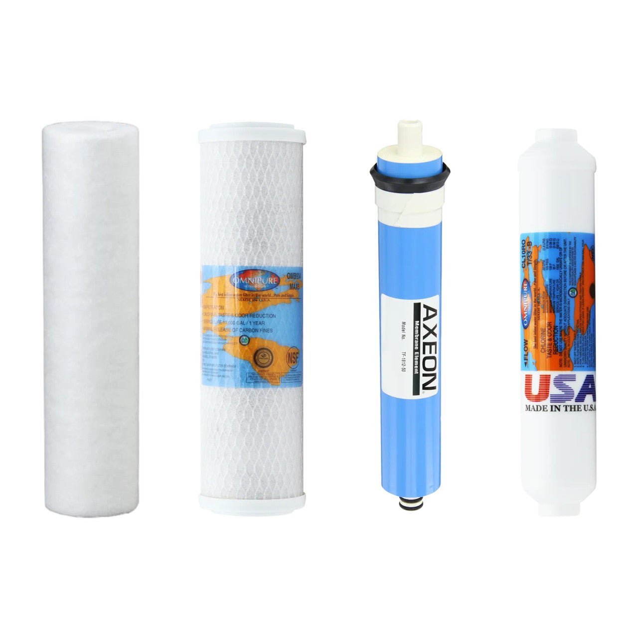PuROLine PL40T50 compatible RO replacement filter kit with reverse osmosis membrane