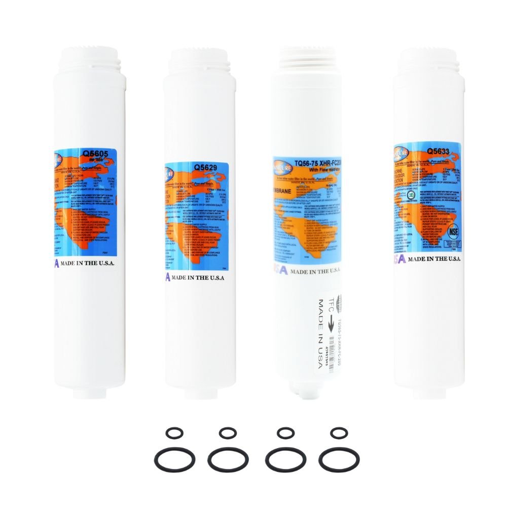 PuROTwist 4000 RO Filter Replacement Kit with 75 GPD Membrane YSM-PURO4T75 - ESP Water